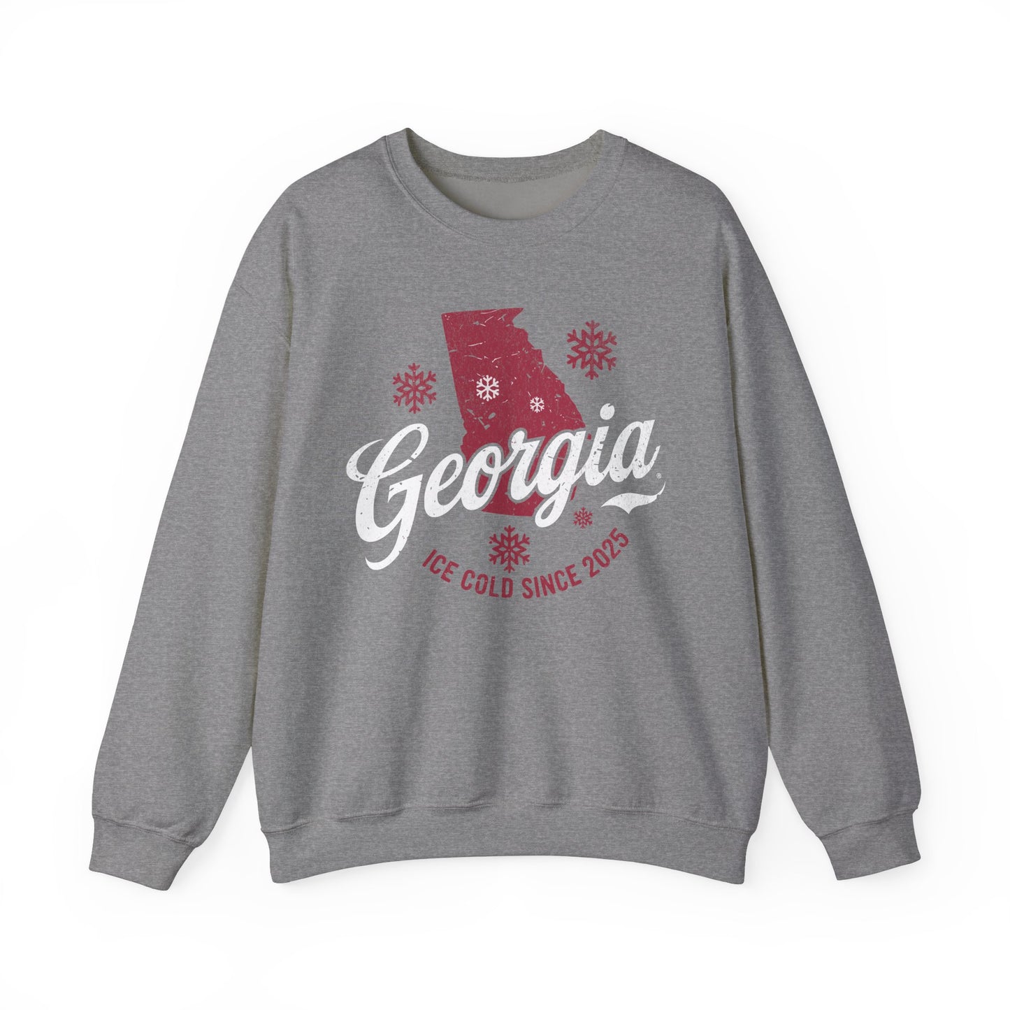 Georgia Ice Cold Since 2025 Sweatshirt, Snow Storm State Graphic shirt, Winter Weather Pullover Top, Souvenir Gift Apparel, Unisex Georgia
