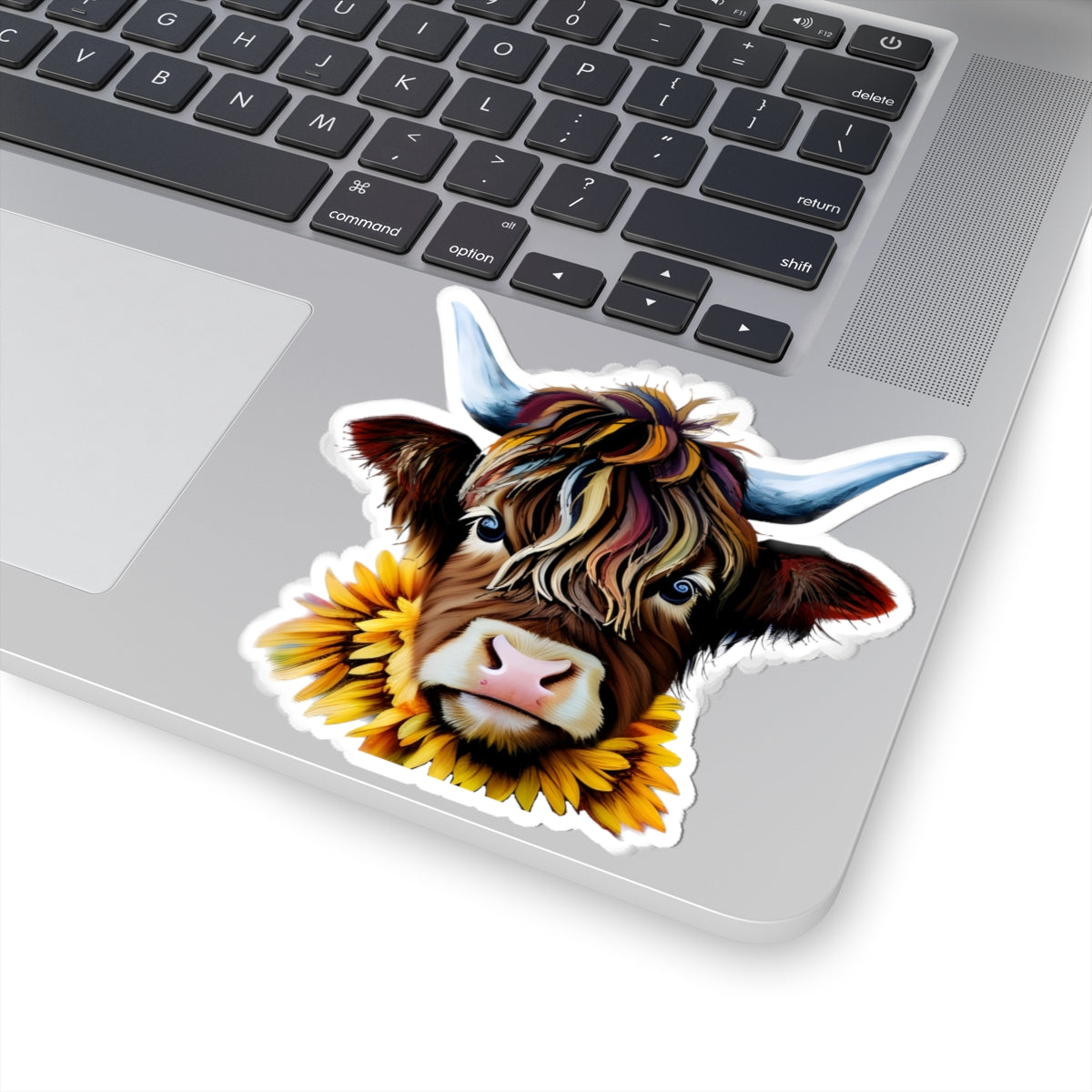 Sticker - Highland Cow in Sunflowers Kiss-Cut Stickers