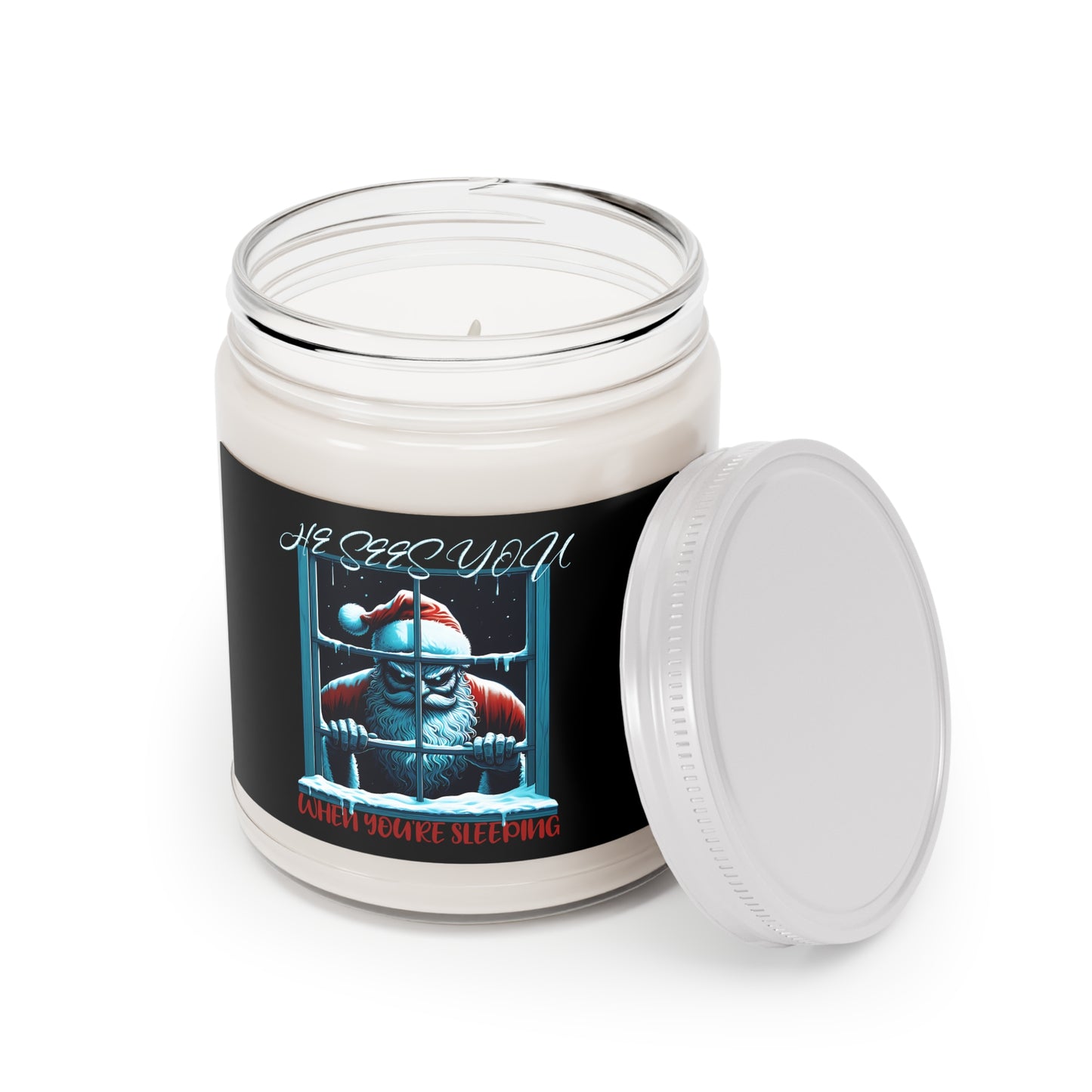 Santa Peeping Candle