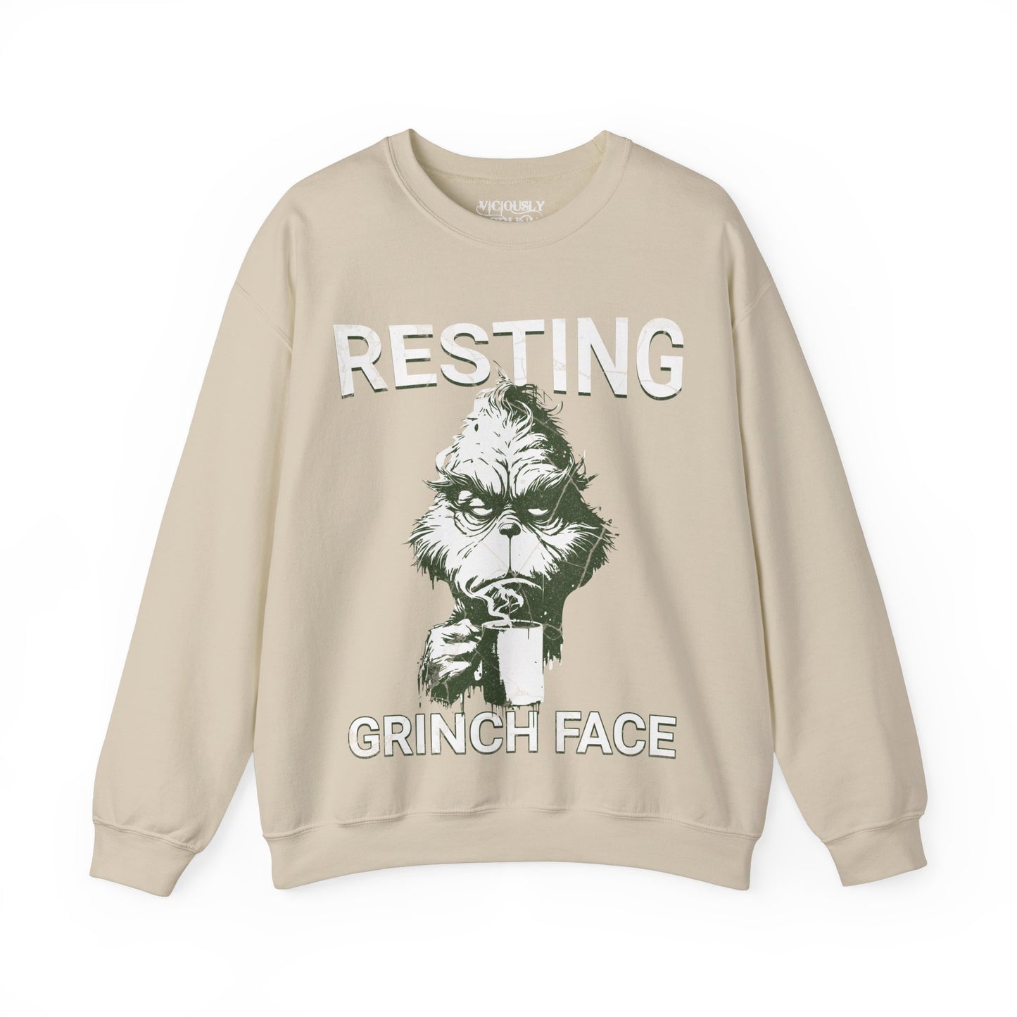 Grinch Resting Grinch Face- Sweatshirt