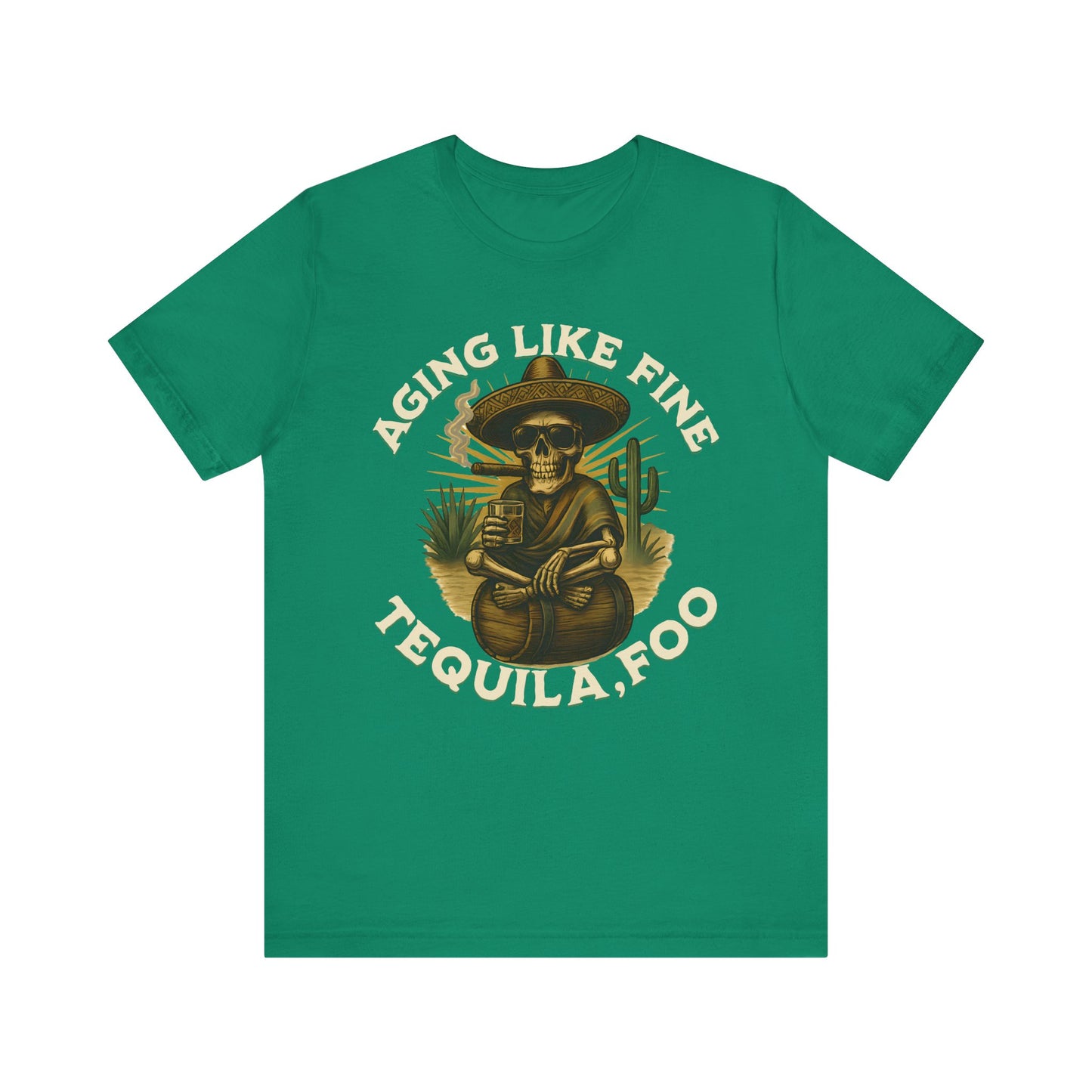Aging Like Fine Tequila Unisex Tee, Casual T-Shirt, Funny Gift for Tequila Lovers, Party Wear, Birthday Celebration, Vintage Style
