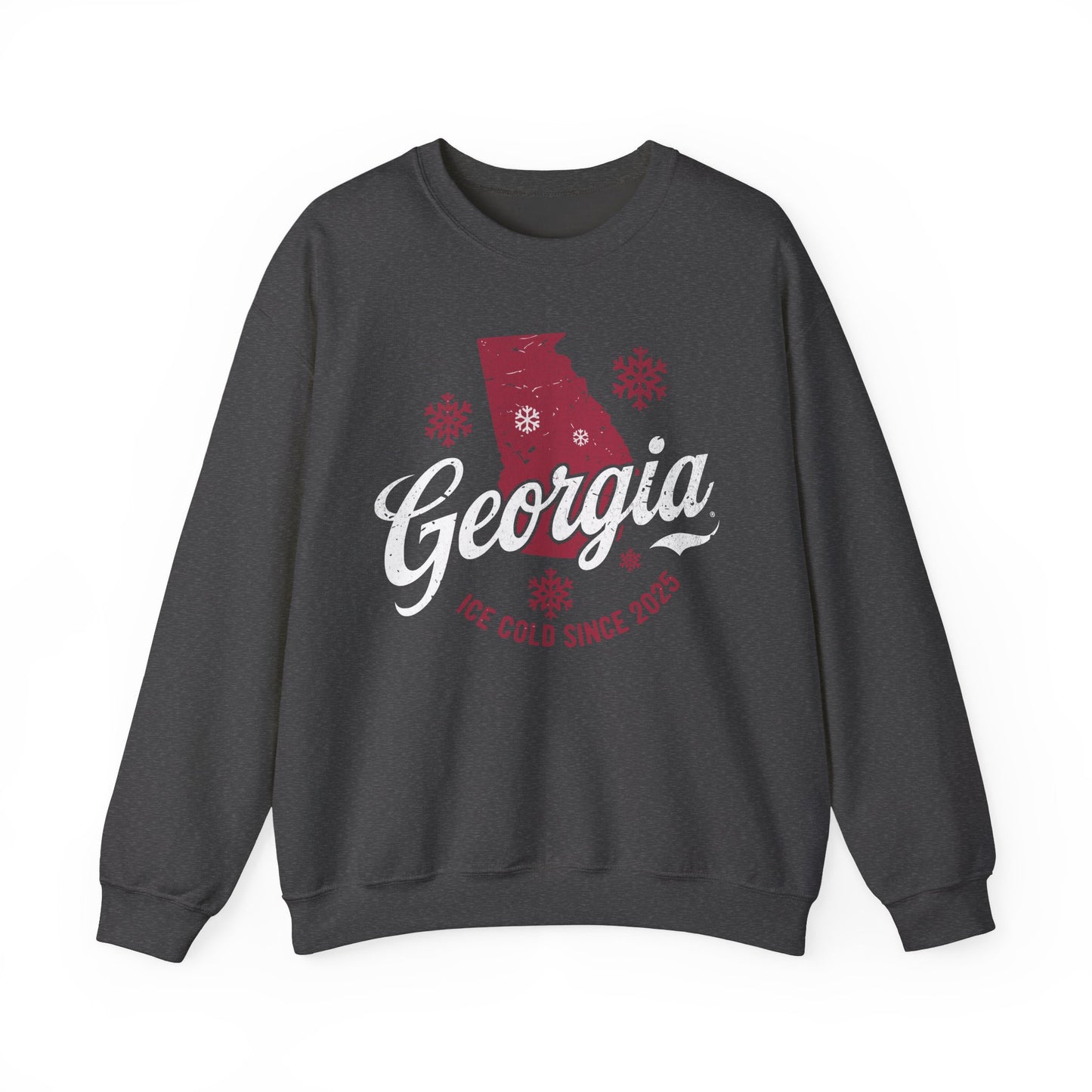 Georgia Ice Cold Since 2025 Sweatshirt, Snow Storm State Graphic shirt, Winter Weather Pullover Top, Souvenir Gift Apparel, Unisex Georgia
