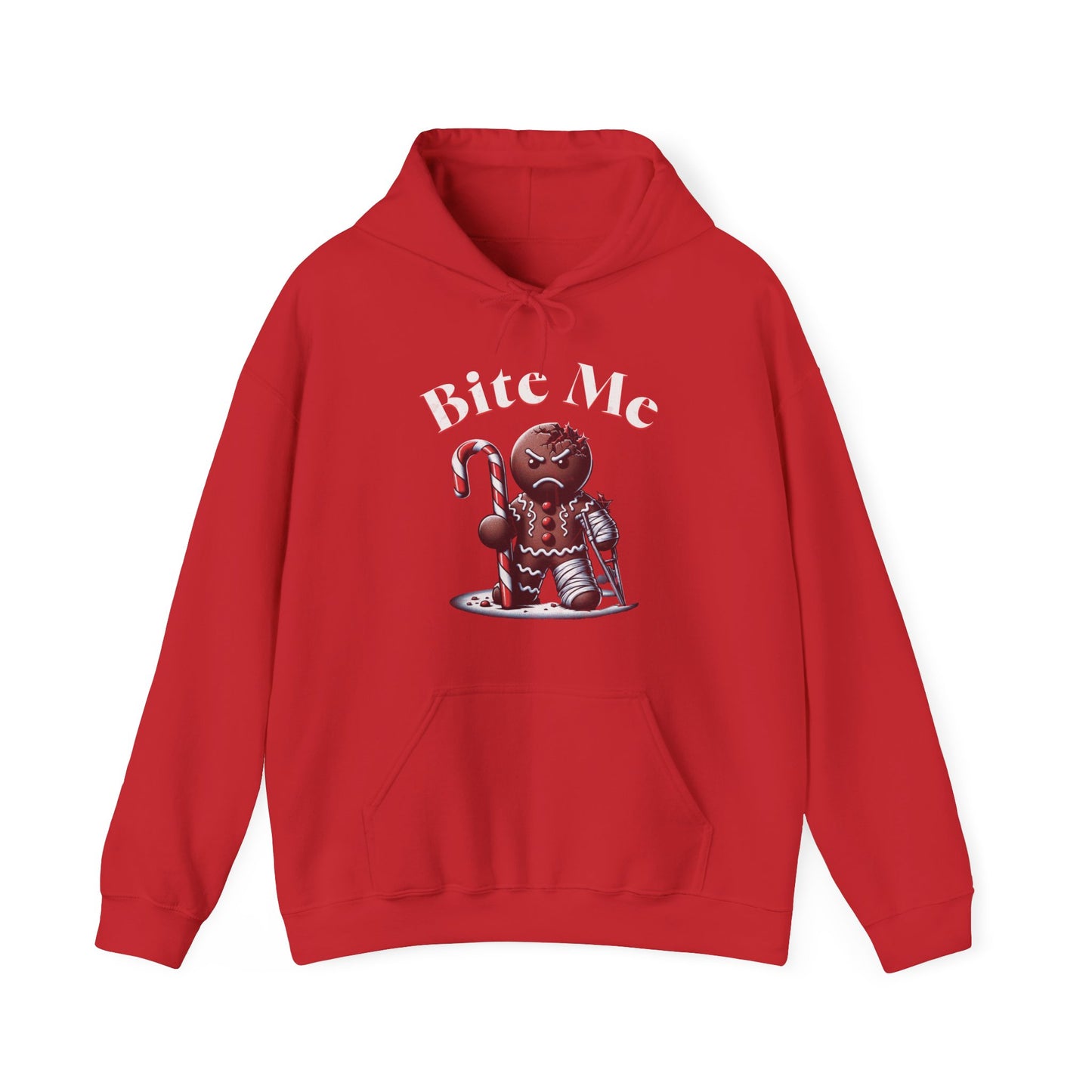 Funny Gingerbread Man Bite Me- Hoodie