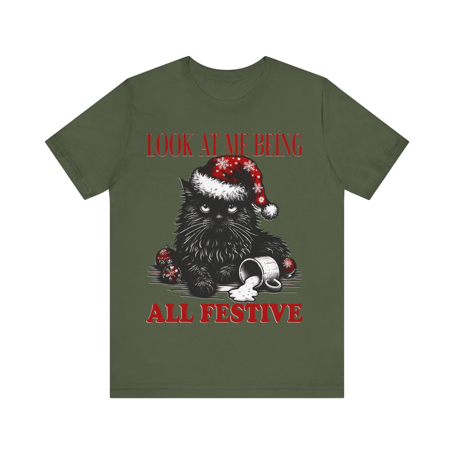 Christmas Cat festive- Tee