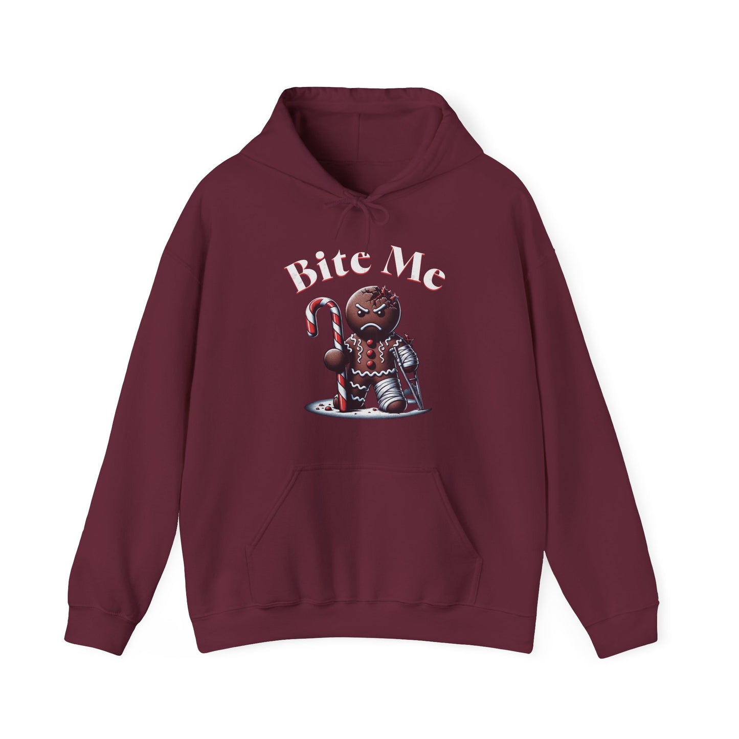 Funny Gingerbread Man Bite Me- Hoodie