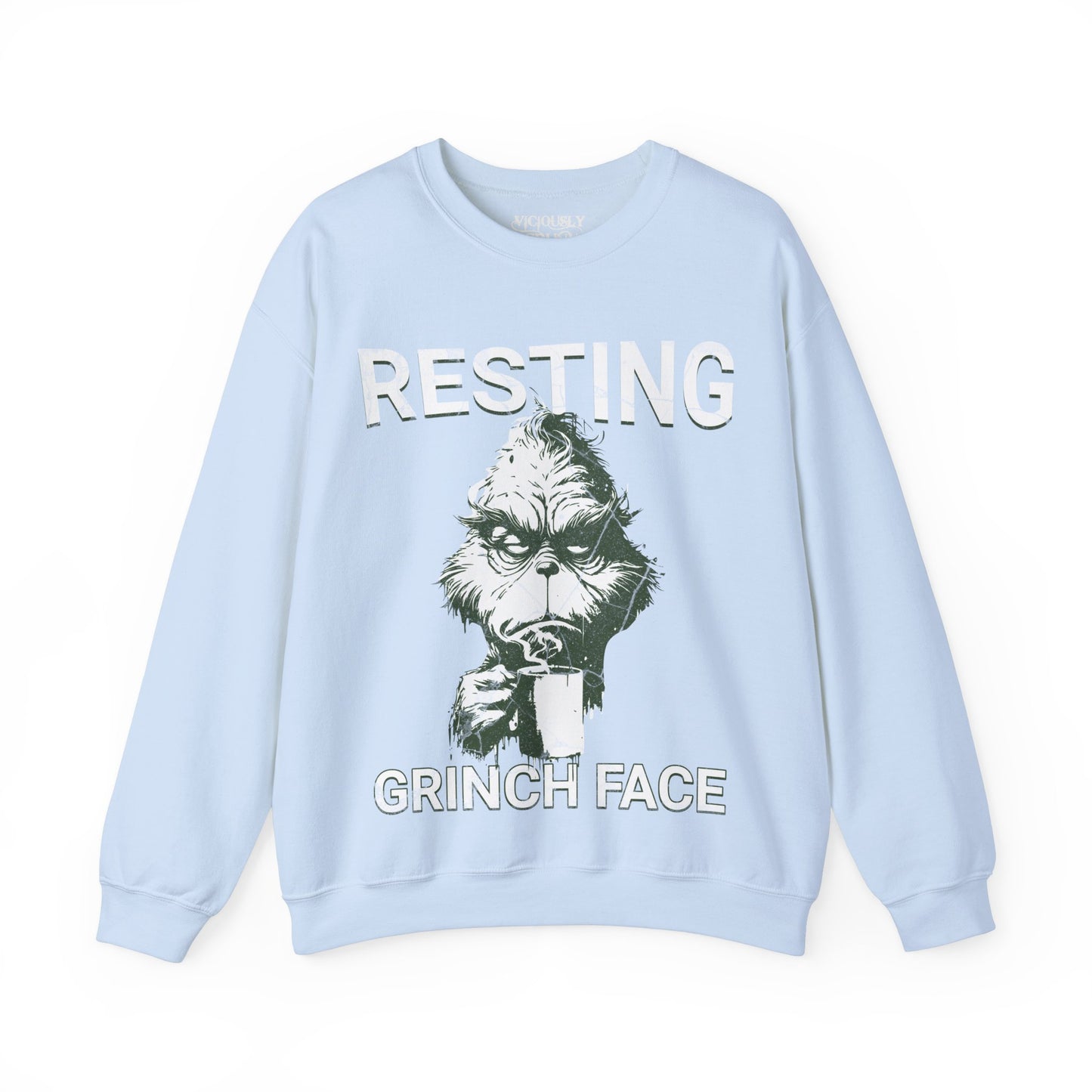 Grinch Resting Grinch Face- Sweatshirt