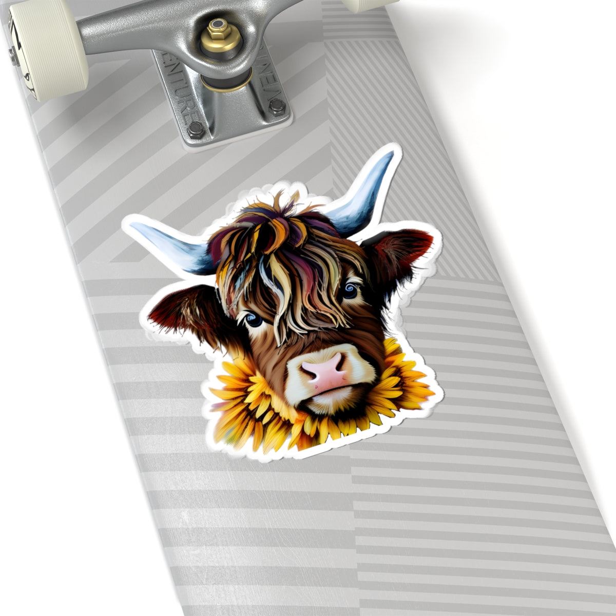 Sticker - Highland Cow in Sunflowers Kiss-Cut Stickers