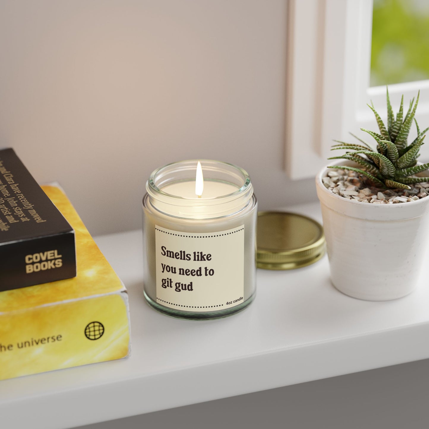 Gaming Candle - Coconut Apricot Wax Scented Candle - Smells Like You Need to Git Gud