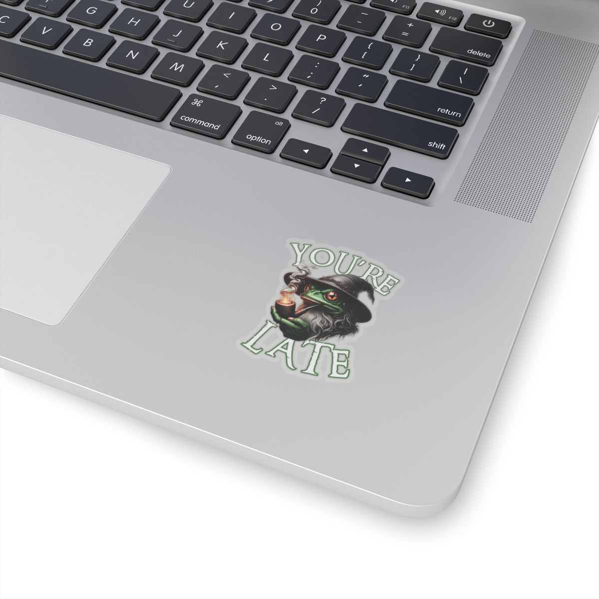 Sticker - Wizard Frog Smoking Pipe 'You're Late'
