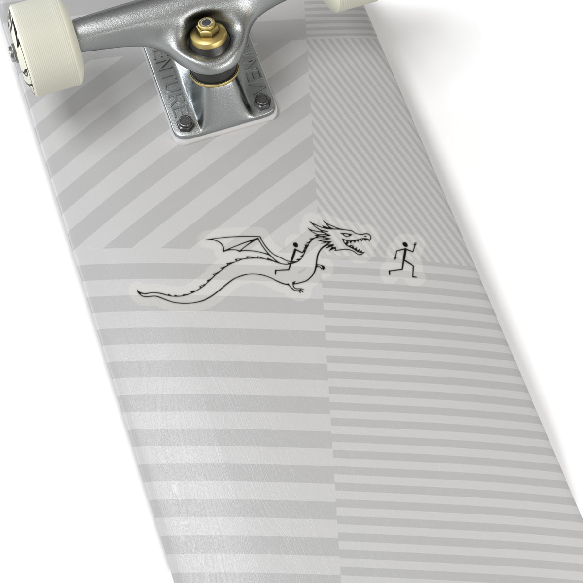 Sticker Dragon Chasing Stick Figure