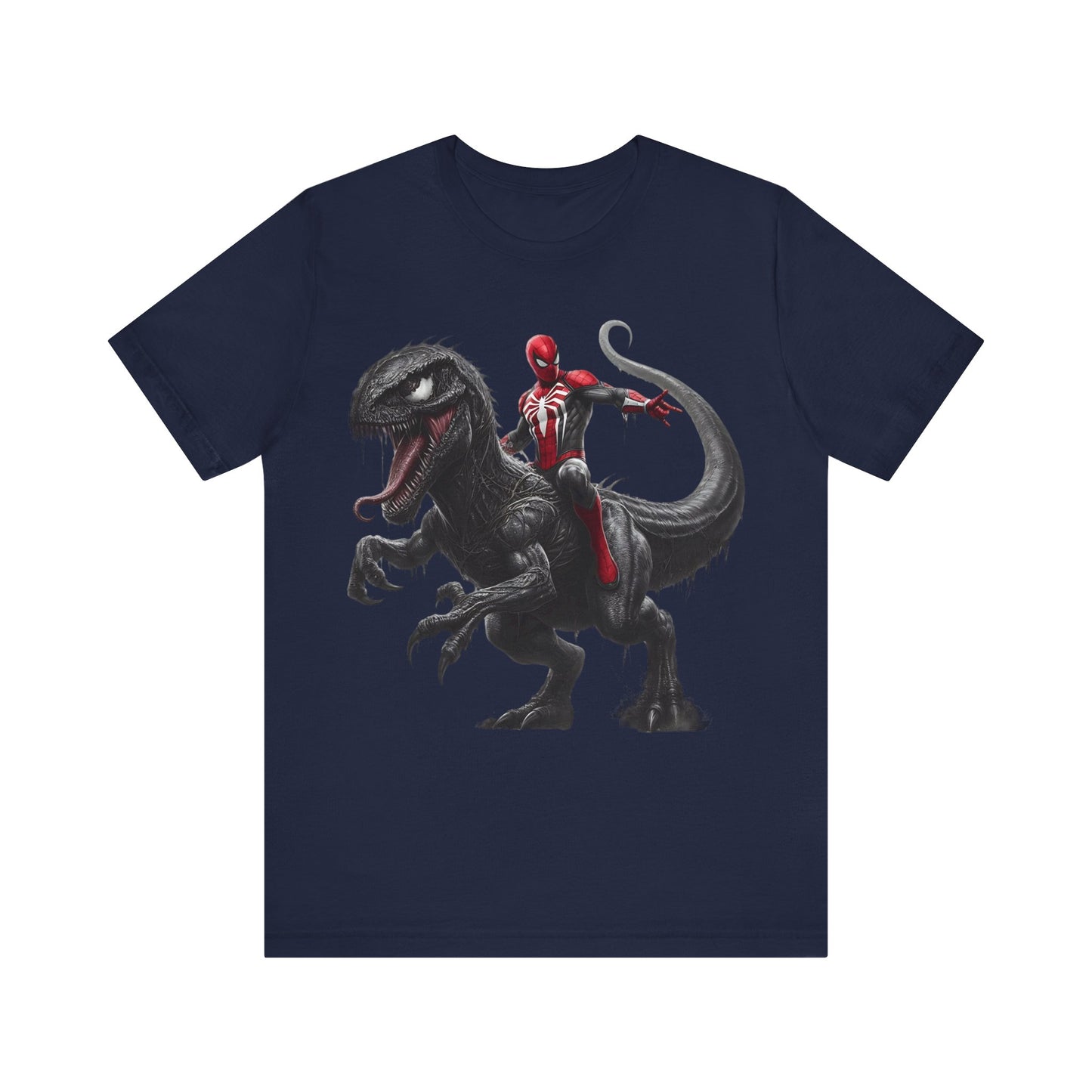 Spiderman Riding  Dinosaur- T-Shirt