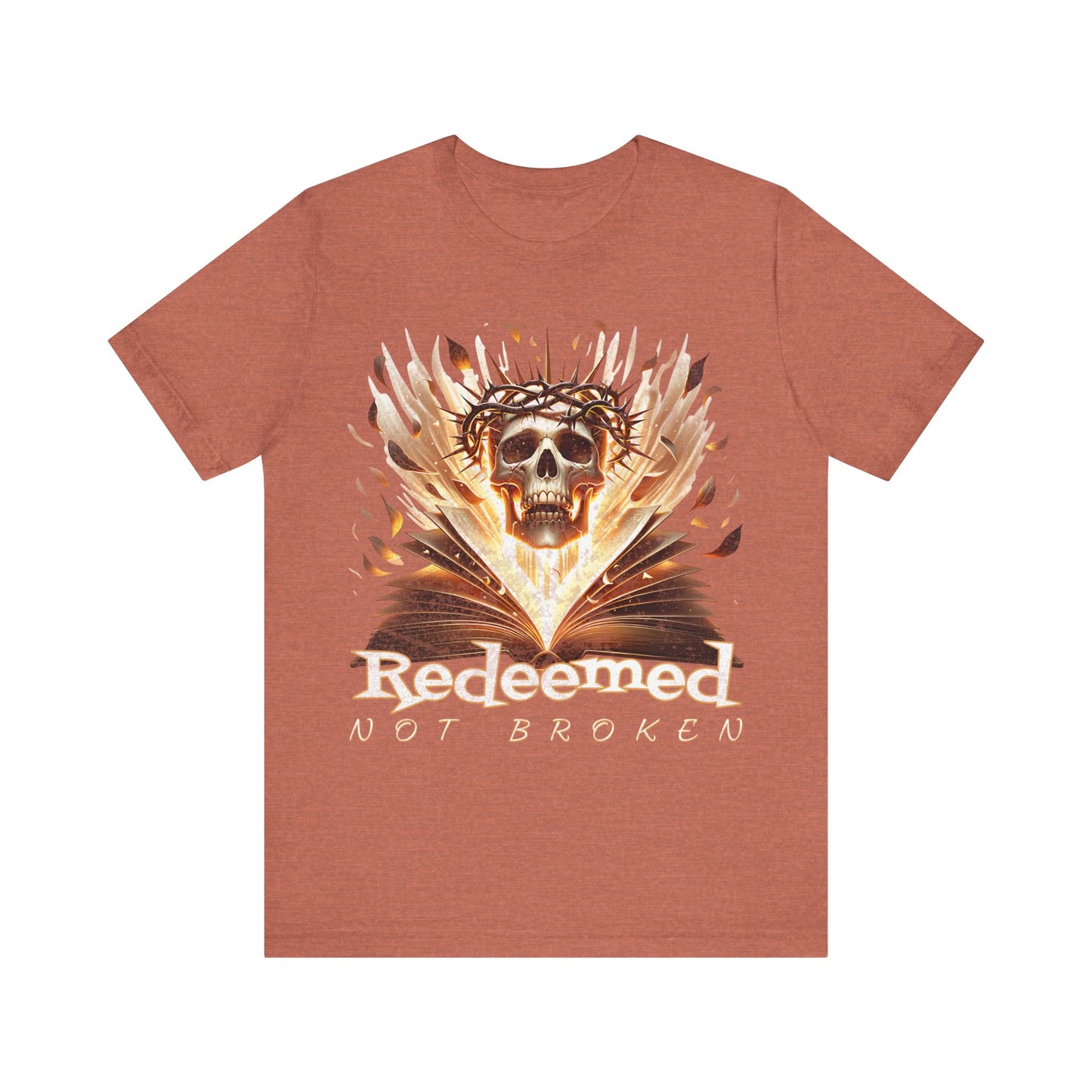 Christain tee- Redeemed Not Broken