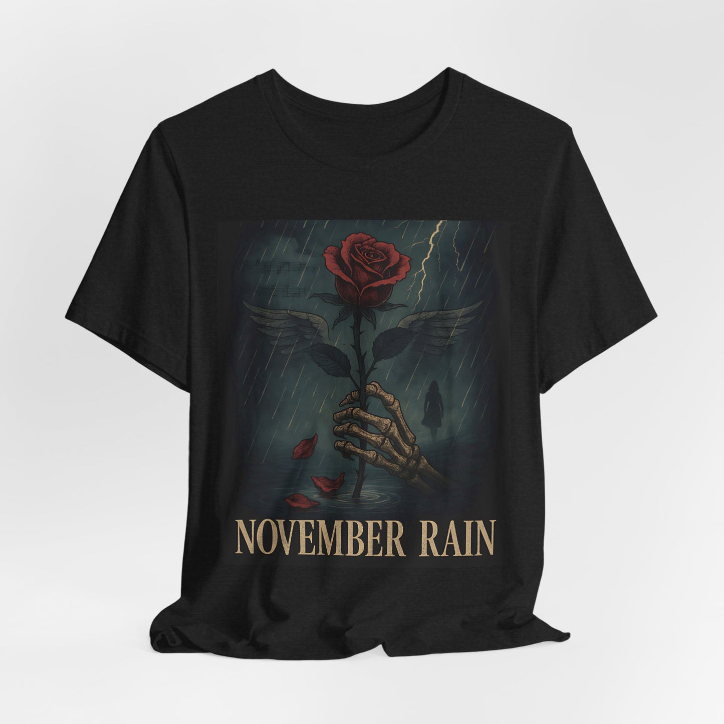 November Rain Graphic Tee - Unisex Jersey Short Sleeve T-Shirt