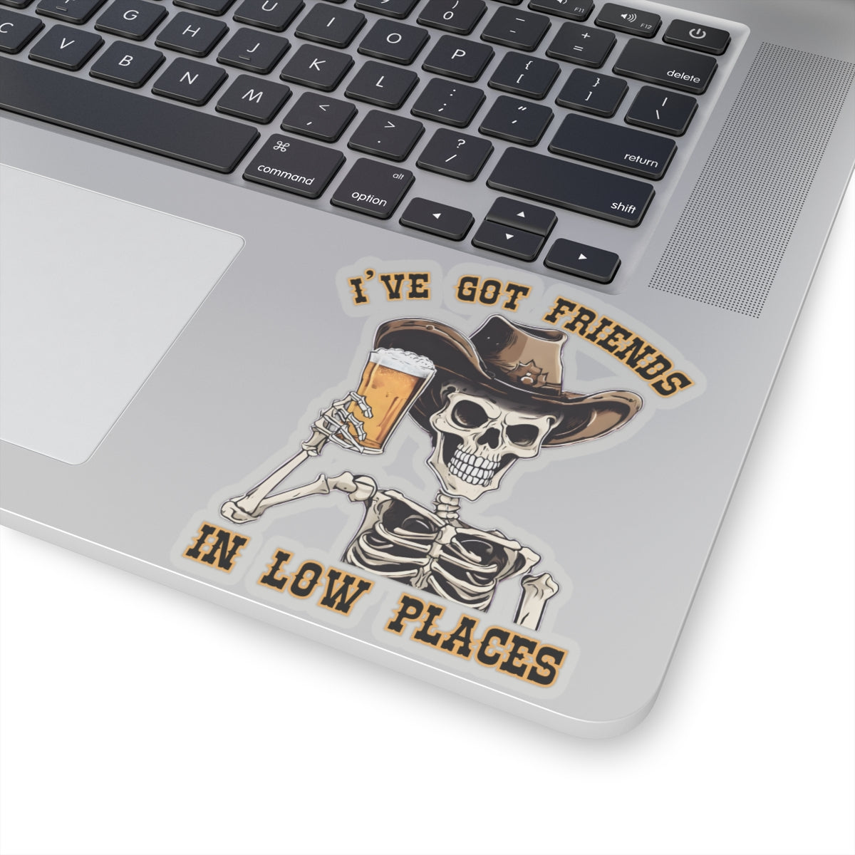 Stickers Cowboy Skeleton I've Got Friends in Low Places