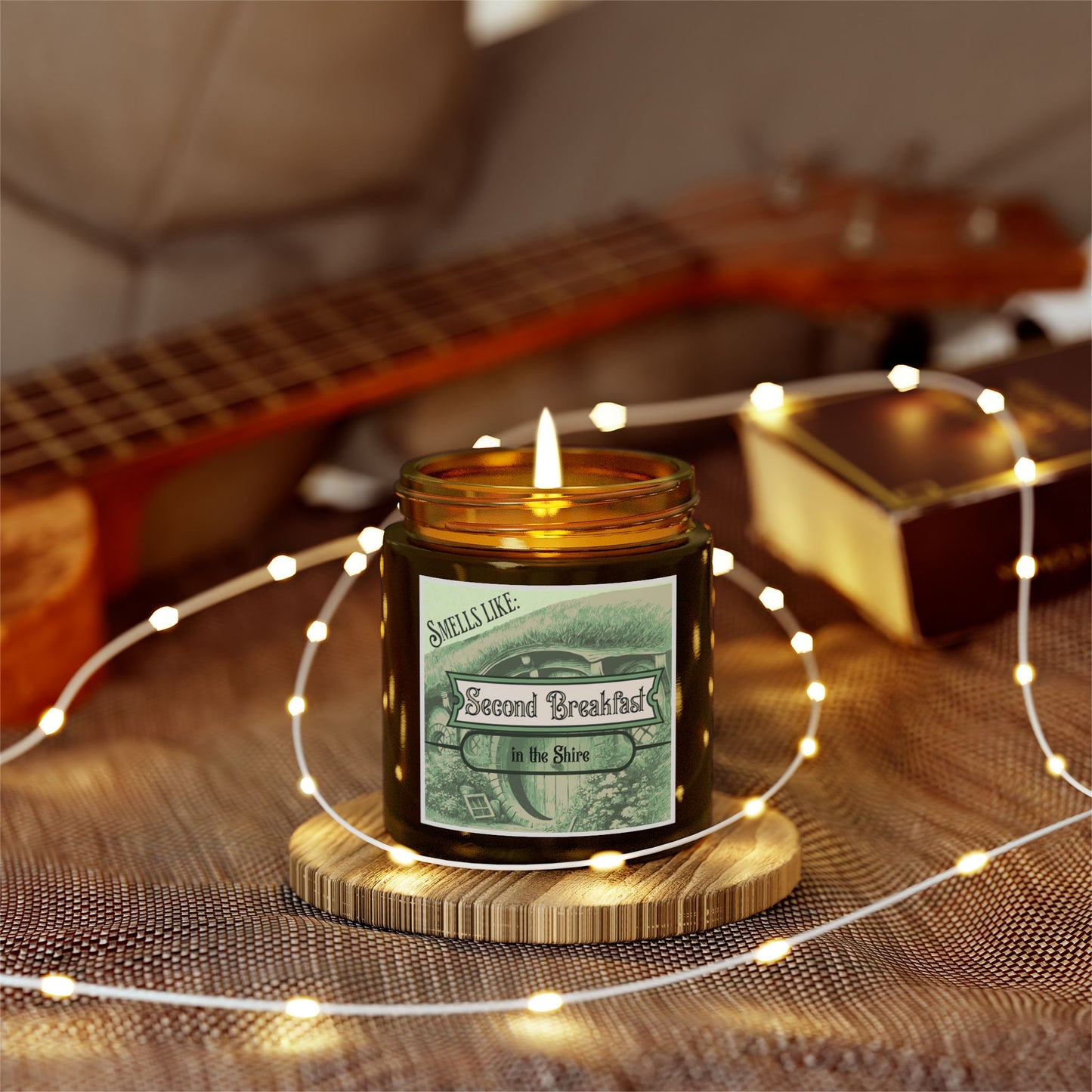 Scented Candle, Second Breakfast in the Shire, Coconut Apricot Wax, 4oz/9oz
