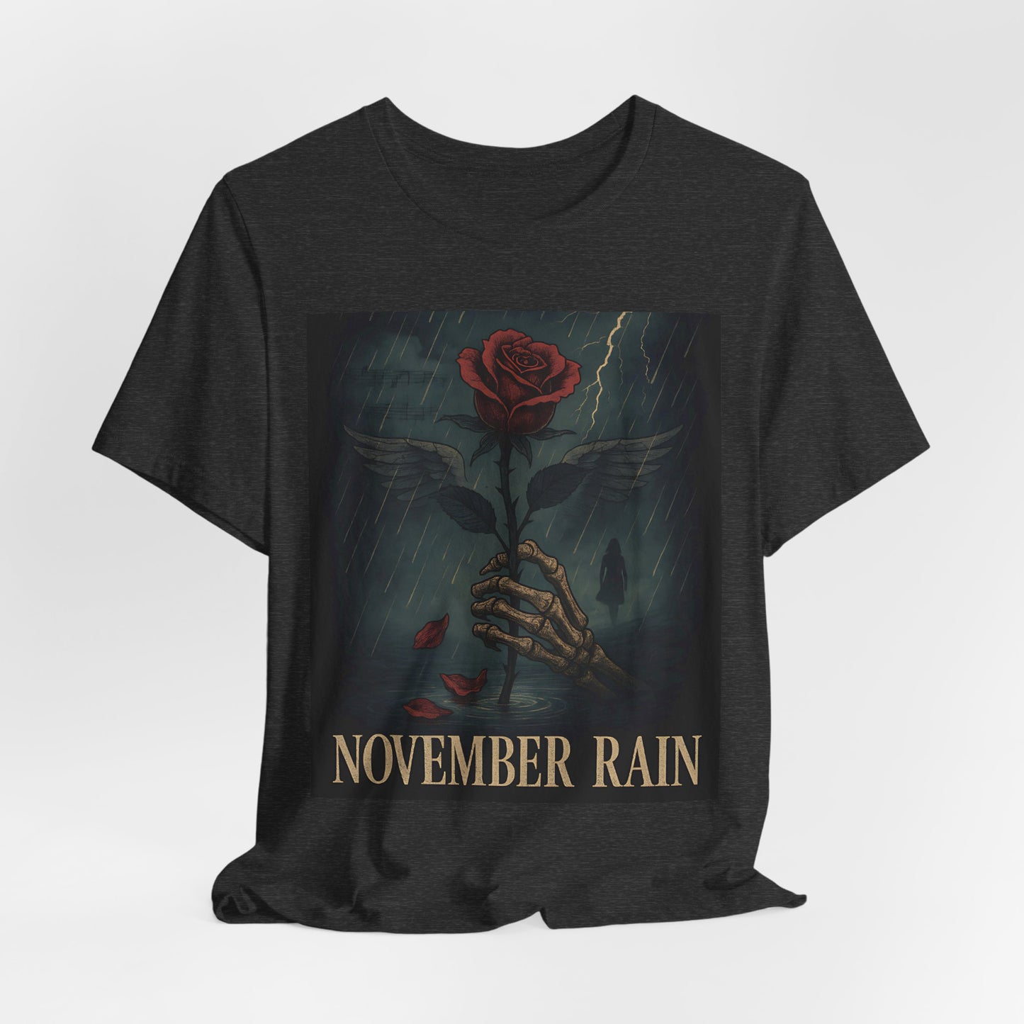November Rain Graphic Tee - Unisex Jersey Short Sleeve T-Shirt