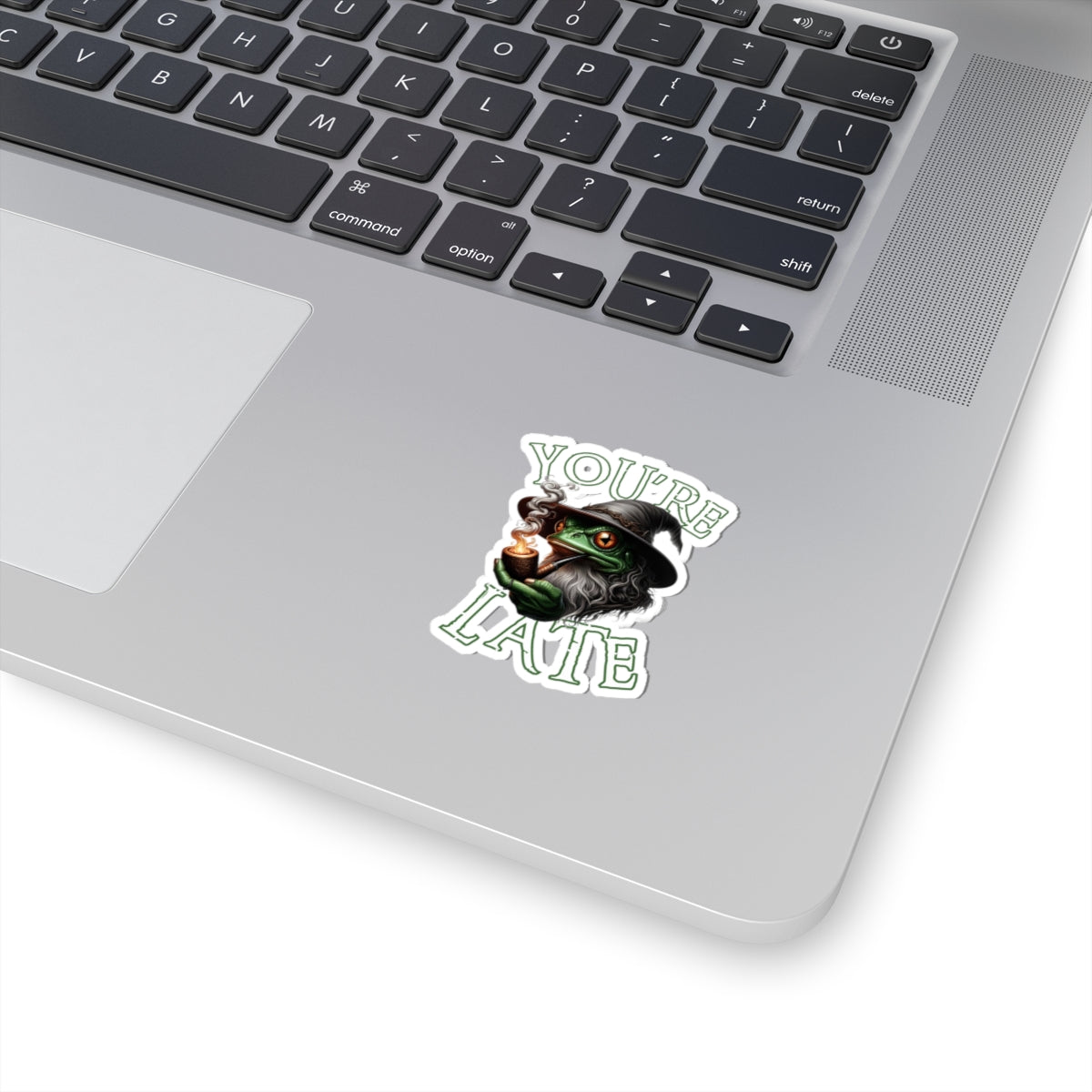 Sticker - Wizard Frog Smoking Pipe 'You're Late'