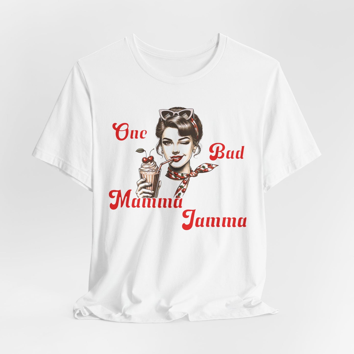 One Bad Mamma Jamma Tee - Fun Retro Graphic Shirt for Bold Individuals