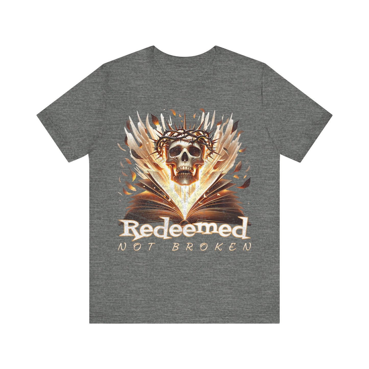 Christain tee- Redeemed Not Broken