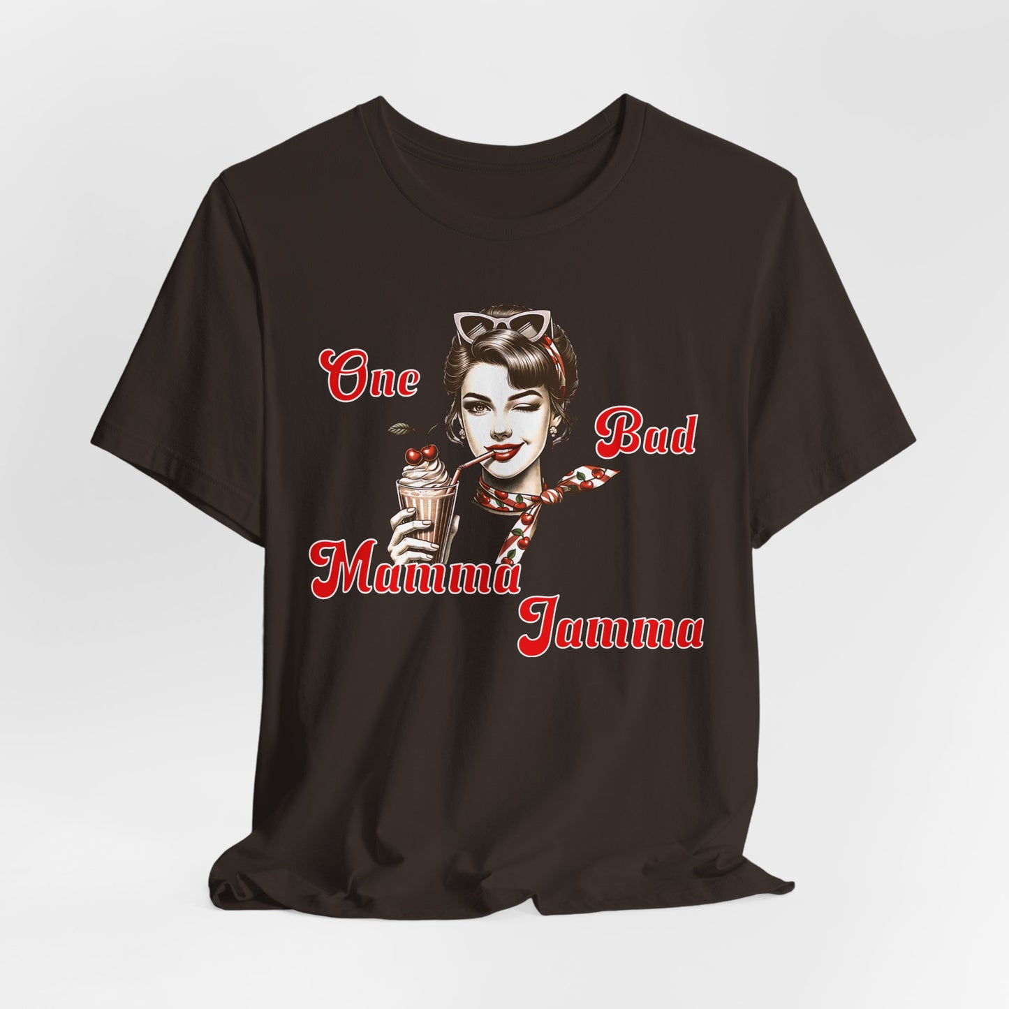 One Bad Mamma Jamma Tee - Fun Retro Graphic Shirt for Bold Individuals