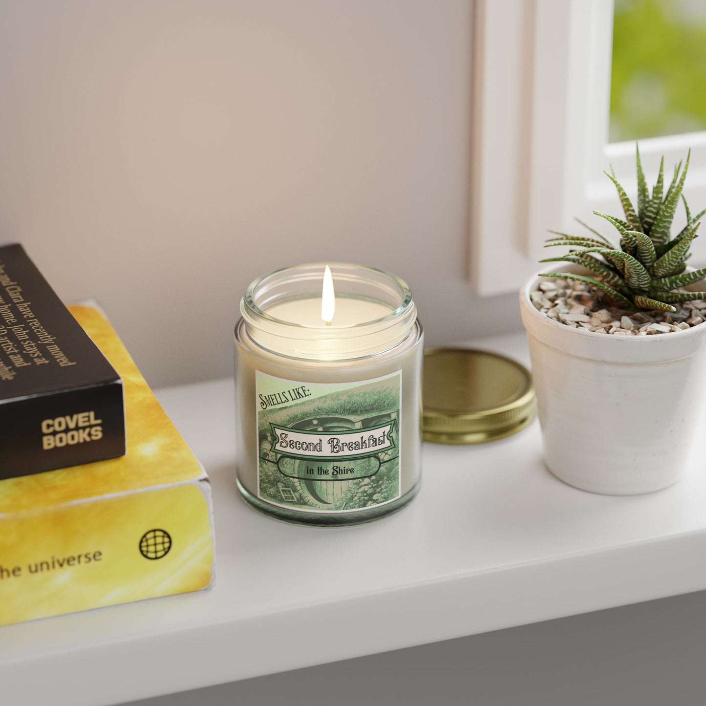 Scented Candle, Second Breakfast in the Shire, Coconut Apricot Wax, 4oz/9oz