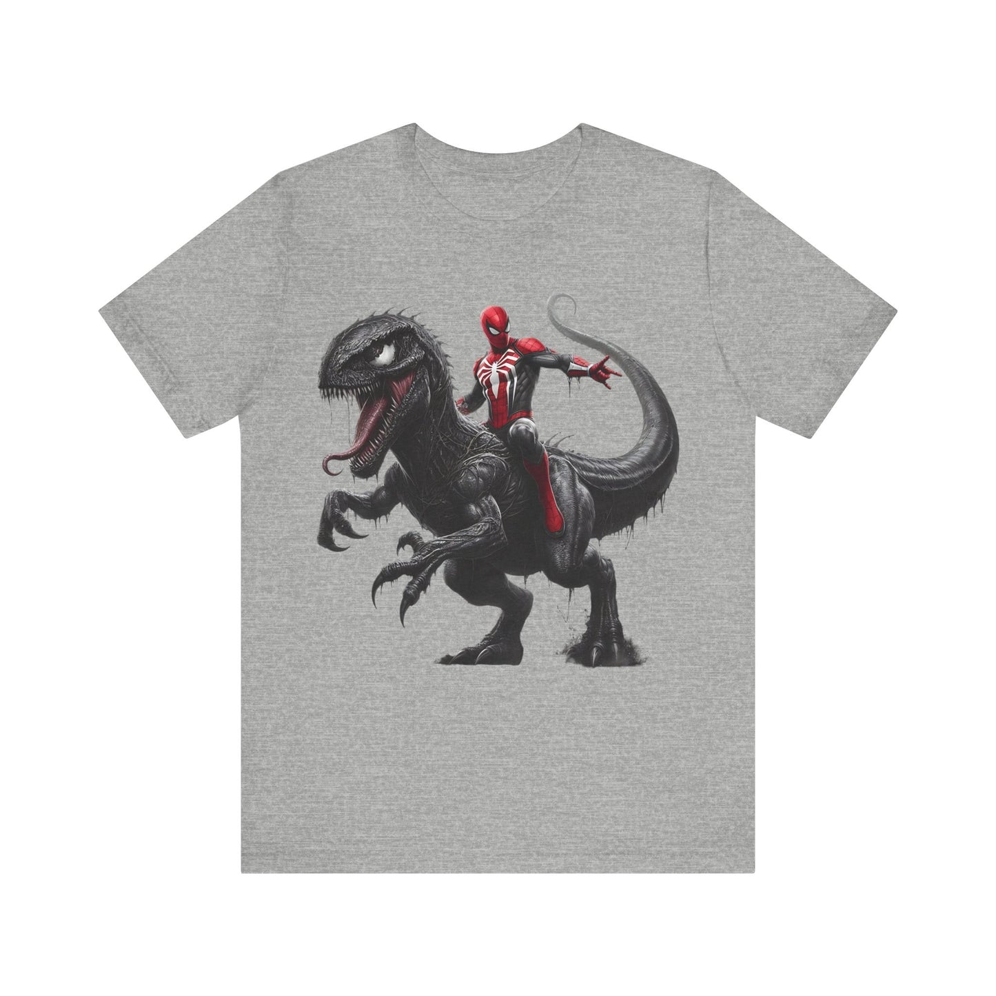 Spiderman Riding  Dinosaur- T-Shirt