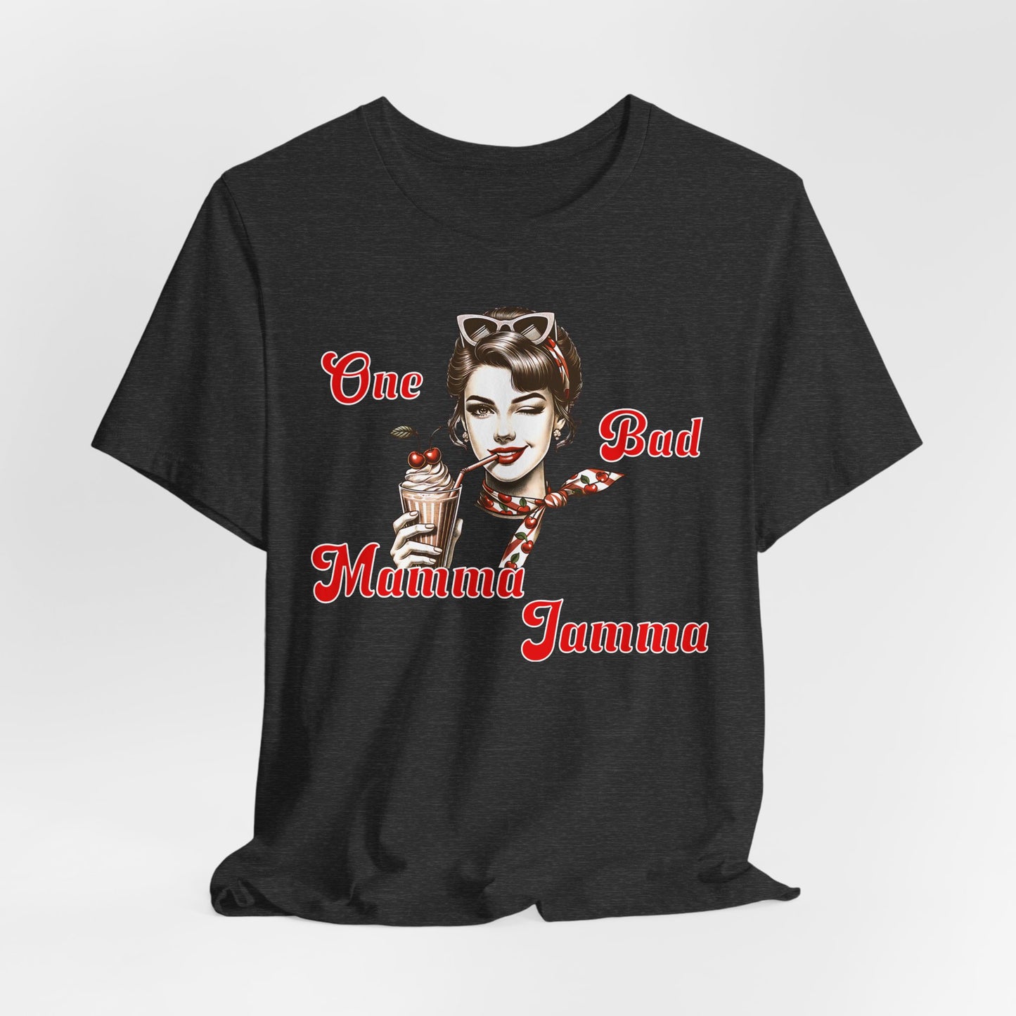 One Bad Mamma Jamma Tee - Fun Retro Graphic Shirt for Bold Individuals