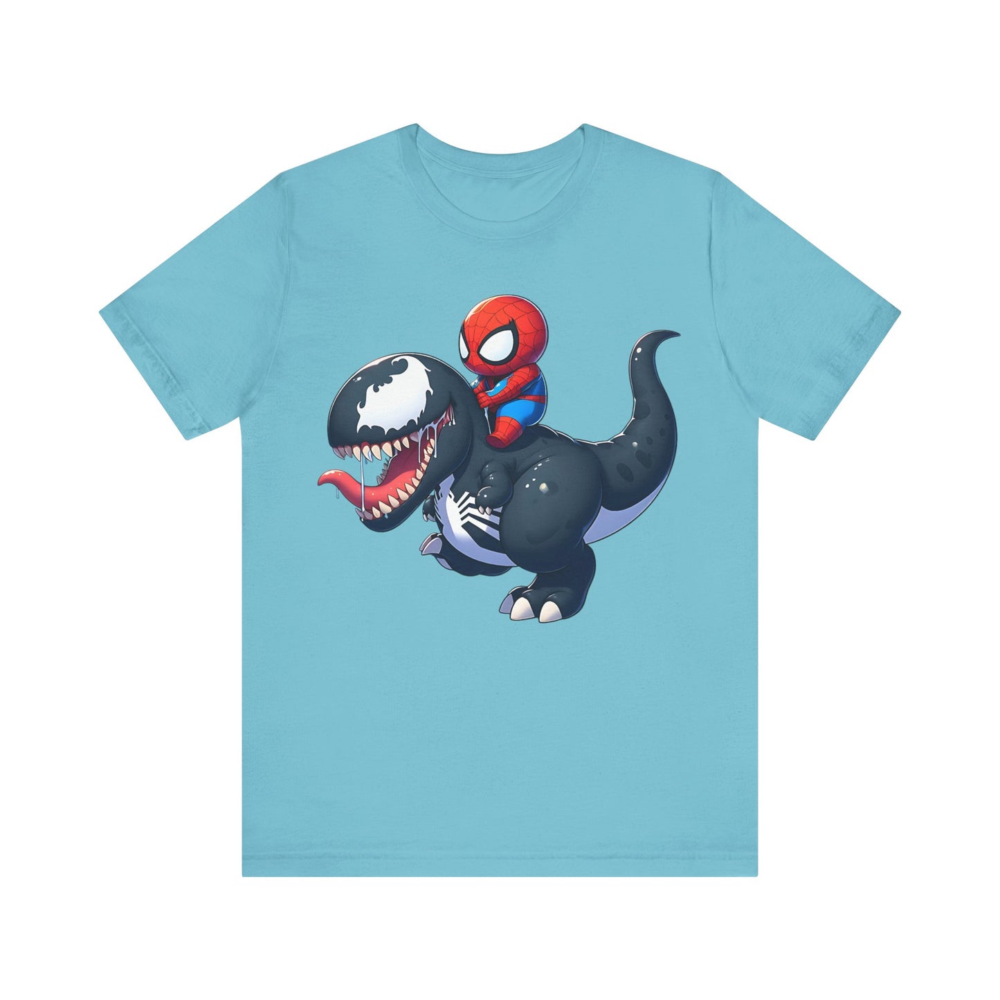 Baby Spidey Riding a Venom Dino- T-Shirt