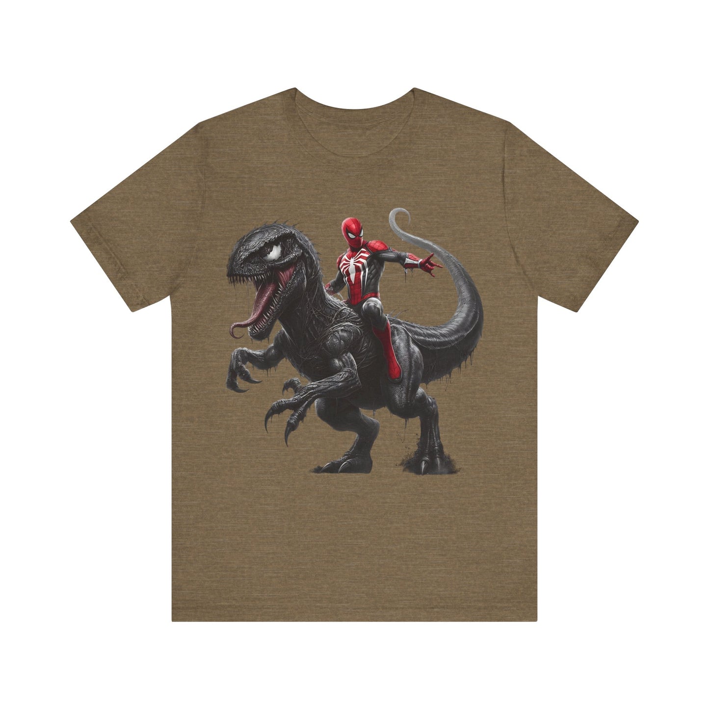 Spiderman Riding  Dinosaur- T-Shirt