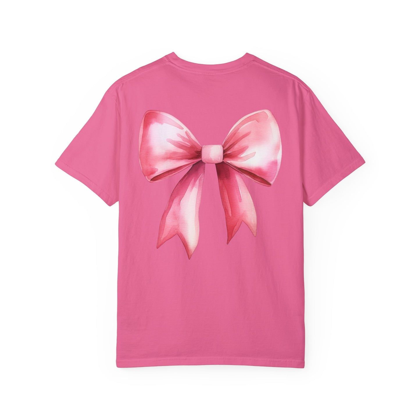 Pink Bow- Comfort Colors T-shirt
