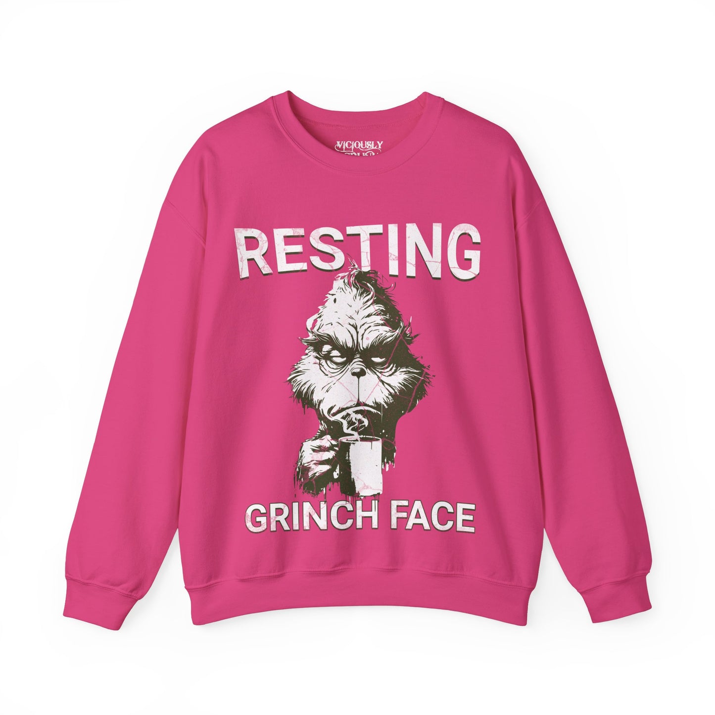 Grinch Resting Grinch Face- Sweatshirt