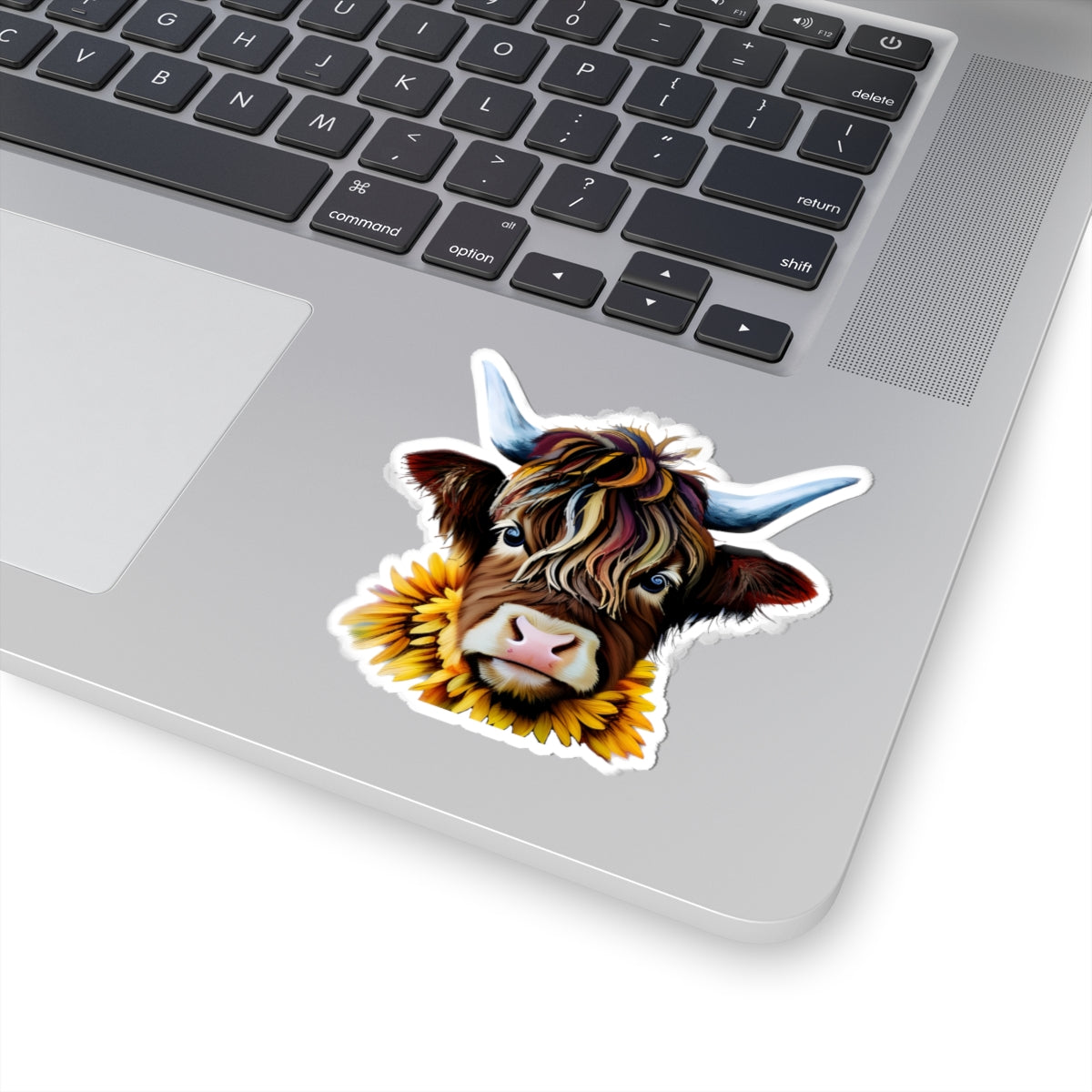 Sticker - Highland Cow in Sunflowers Kiss-Cut Stickers