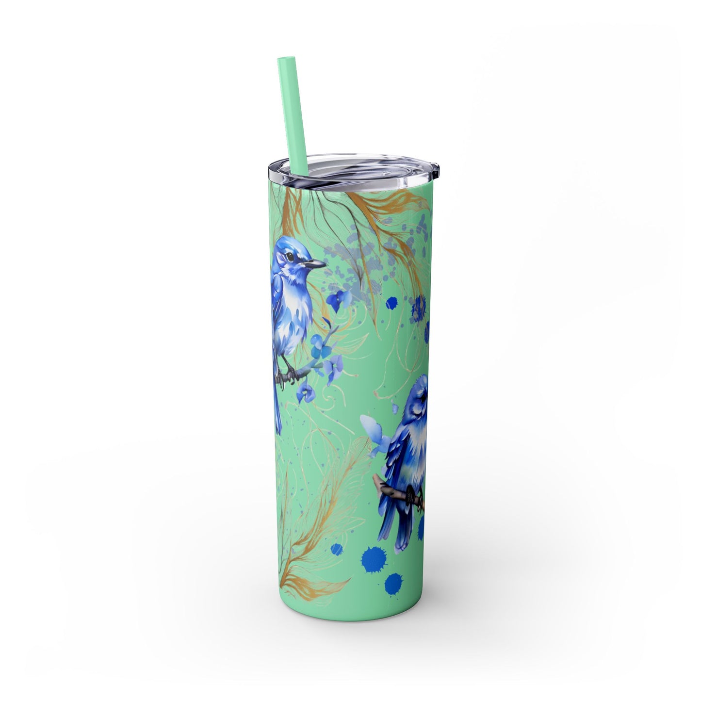 Tumbler Cup Bluebirds Design 20oz