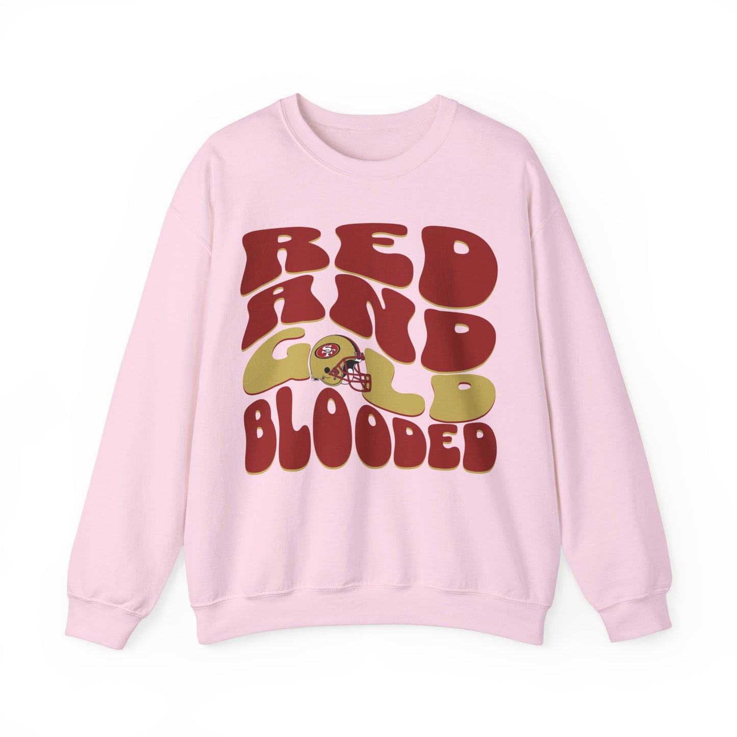 Red and gold blooded,San Francisco Football, San Francisco Football Shirt, Retro SF Football,San Francisco Football Sweatshirt