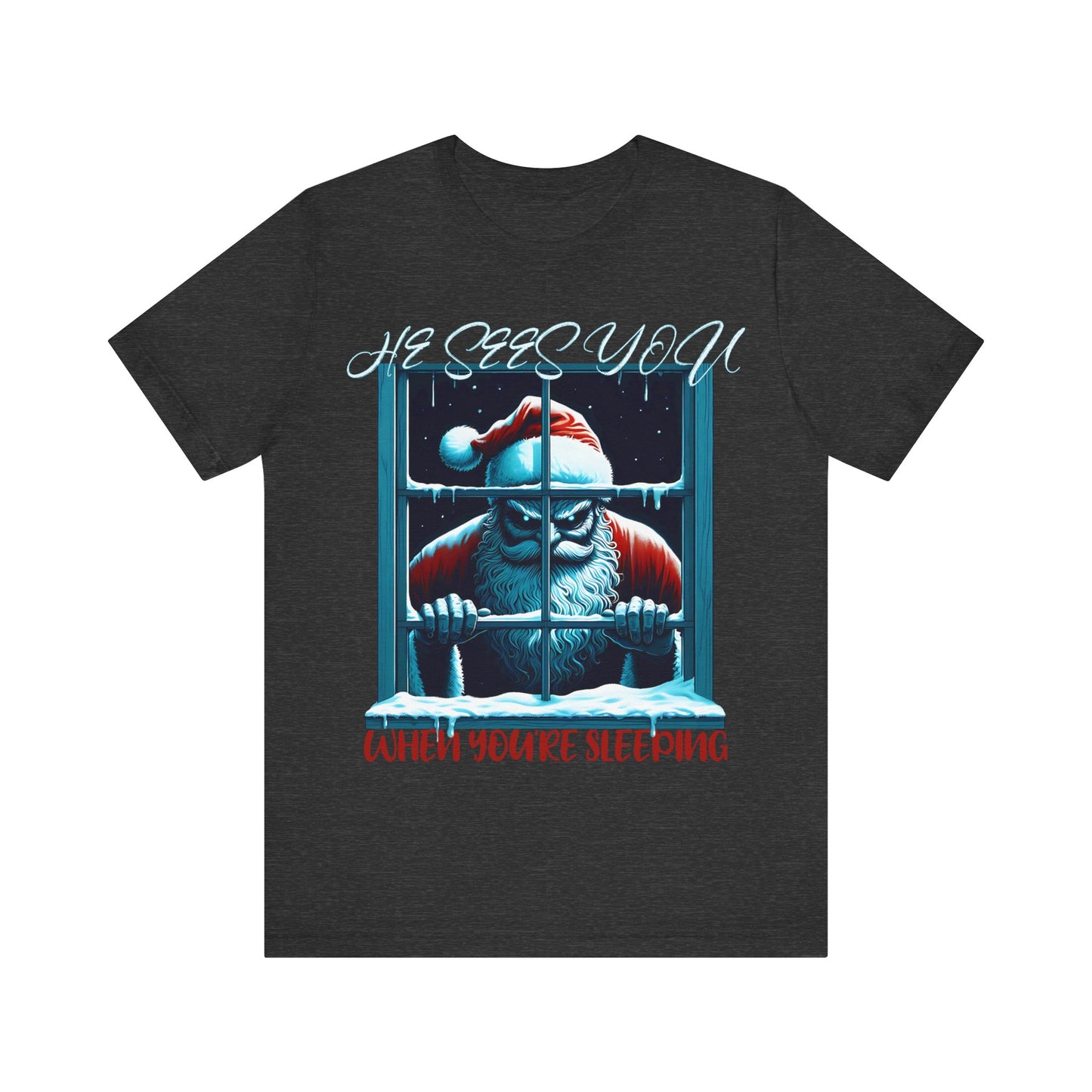Santa Peeping Short Sleeve- Tee