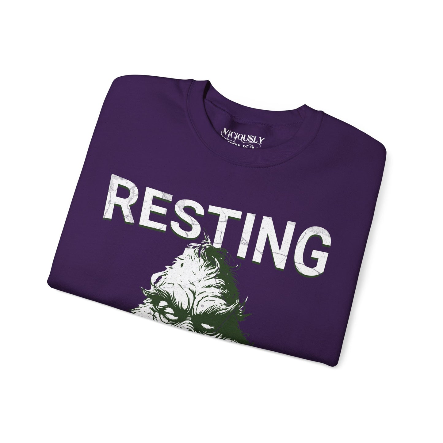Grinch Resting Grinch Face- Sweatshirt