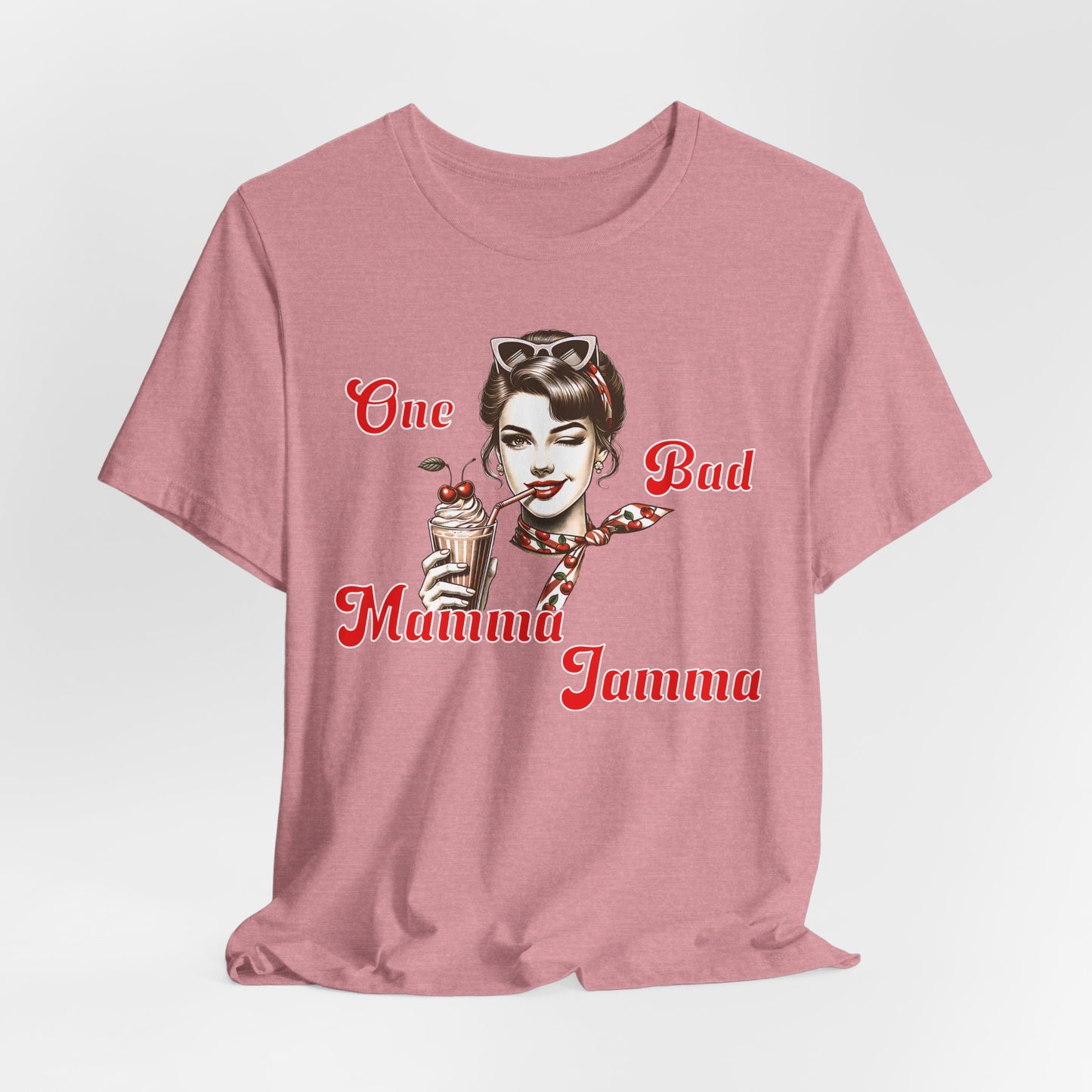 One Bad Mamma Jamma Tee - Fun Retro Graphic Shirt for Bold Individuals