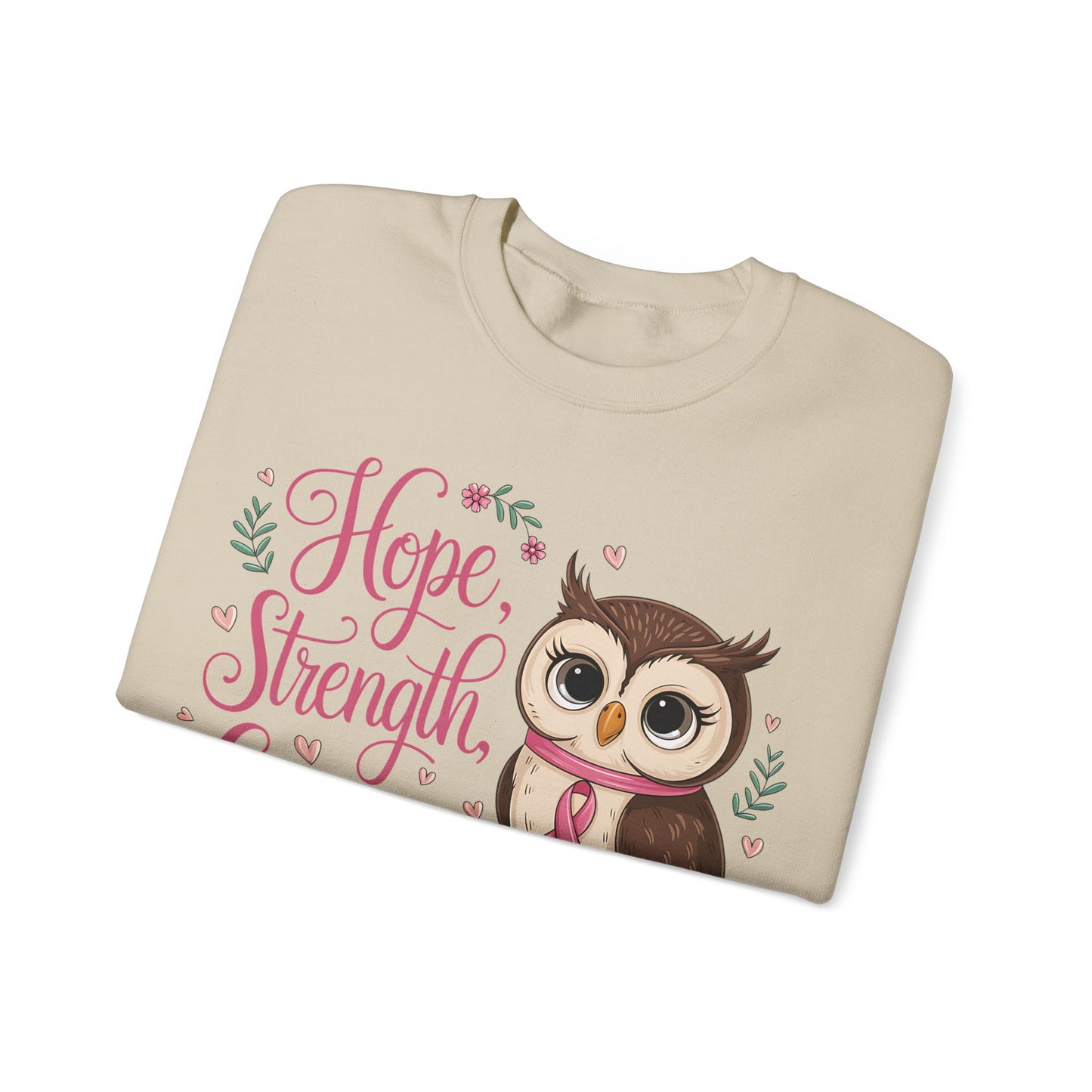 Breast Cancer Awareness Sweatshirt - Hope Strength Courage