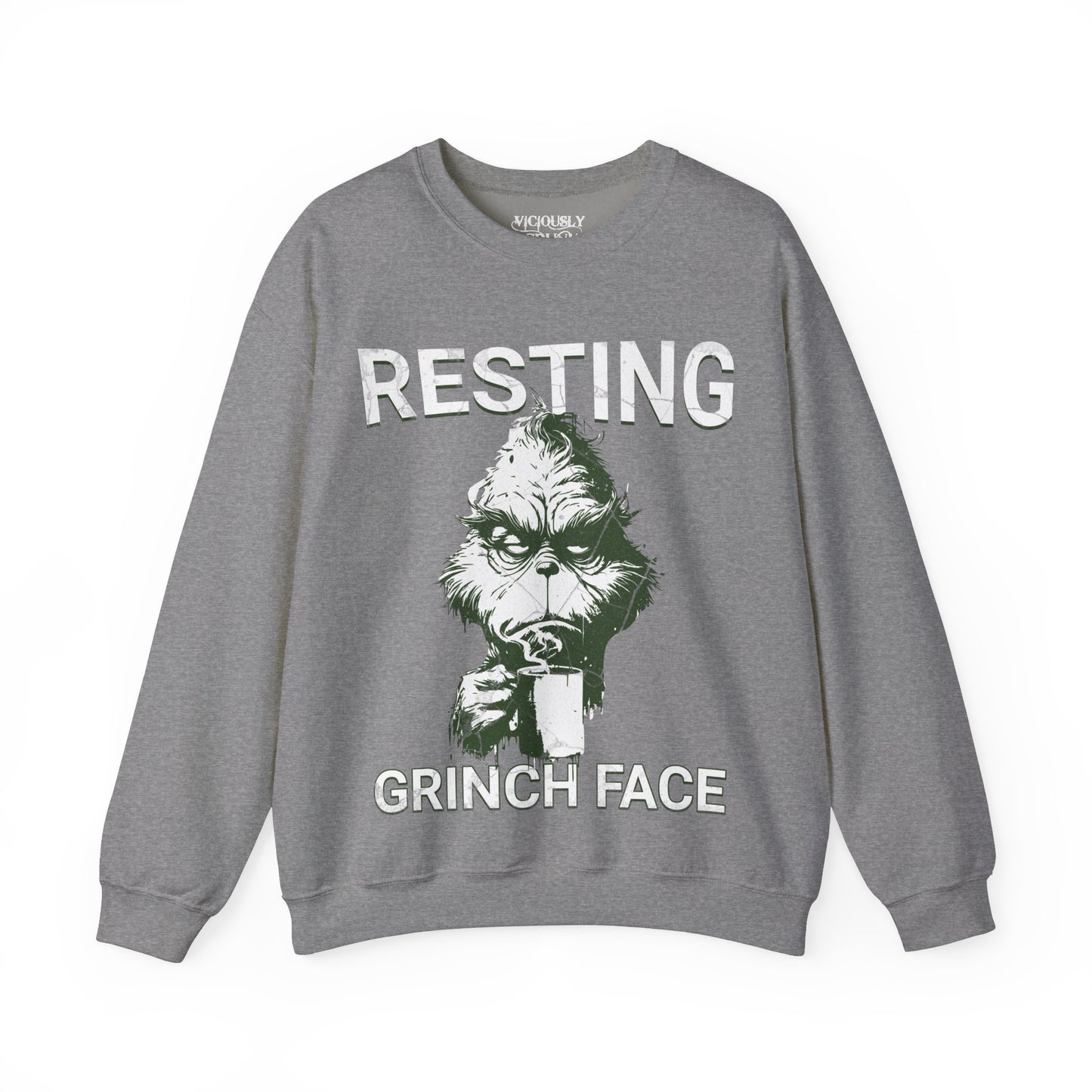 Grinch Resting Grinch Face- Sweatshirt