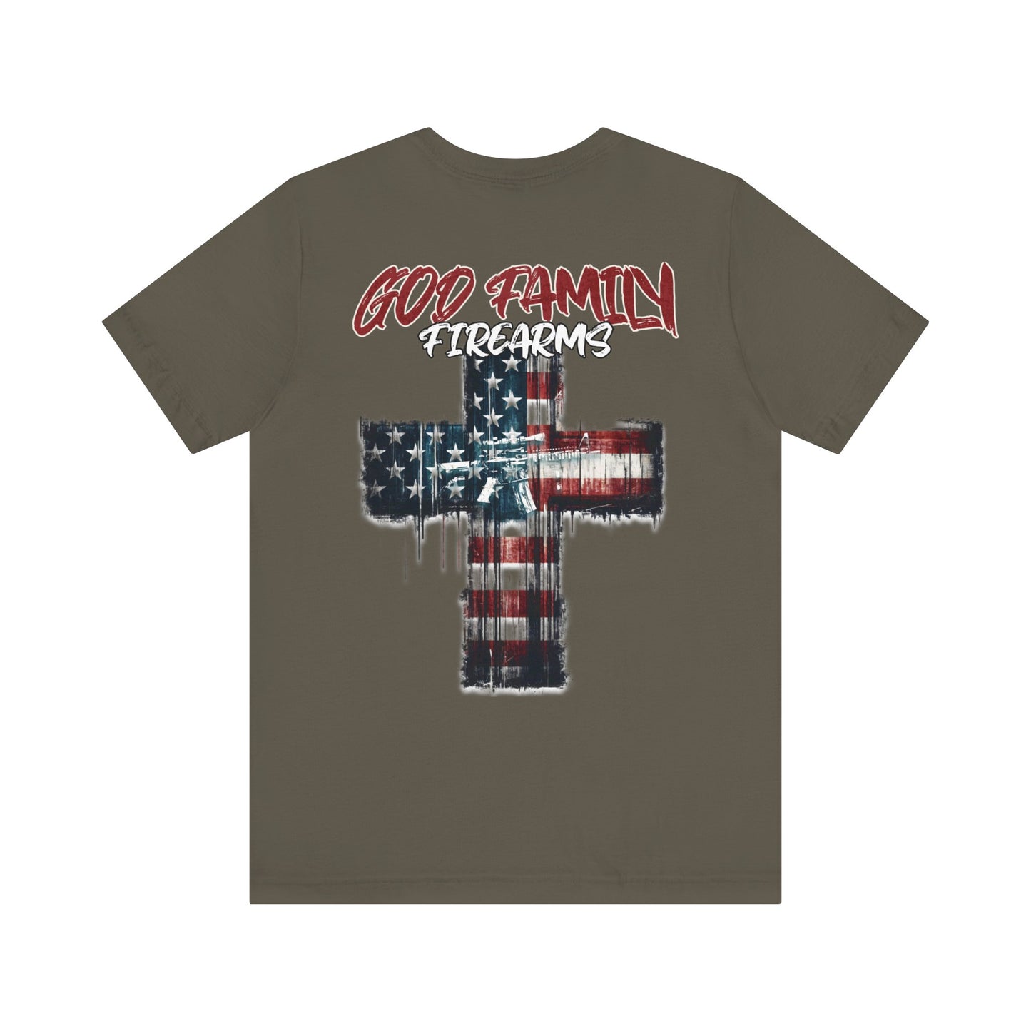 God, family, Firearms - T-Shirt