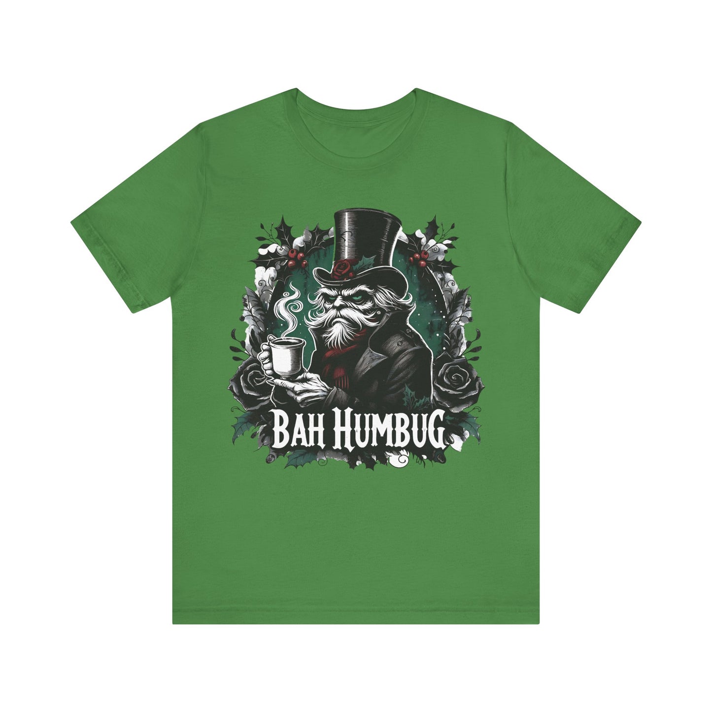 Bah Humbug Unisex Tee Shirt, Scrooge Christmas Top, Funny Holiday Clothing, Minimalist Design, Grinch Inspired Apparel, Sarcastic Gift for
