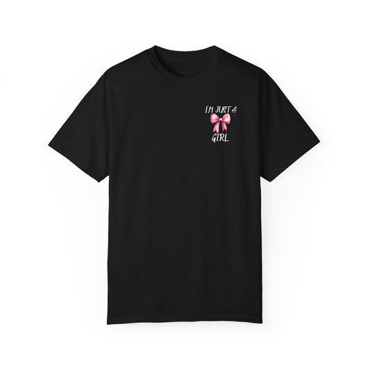 Pink Bow- Comfort Colors T-shirt