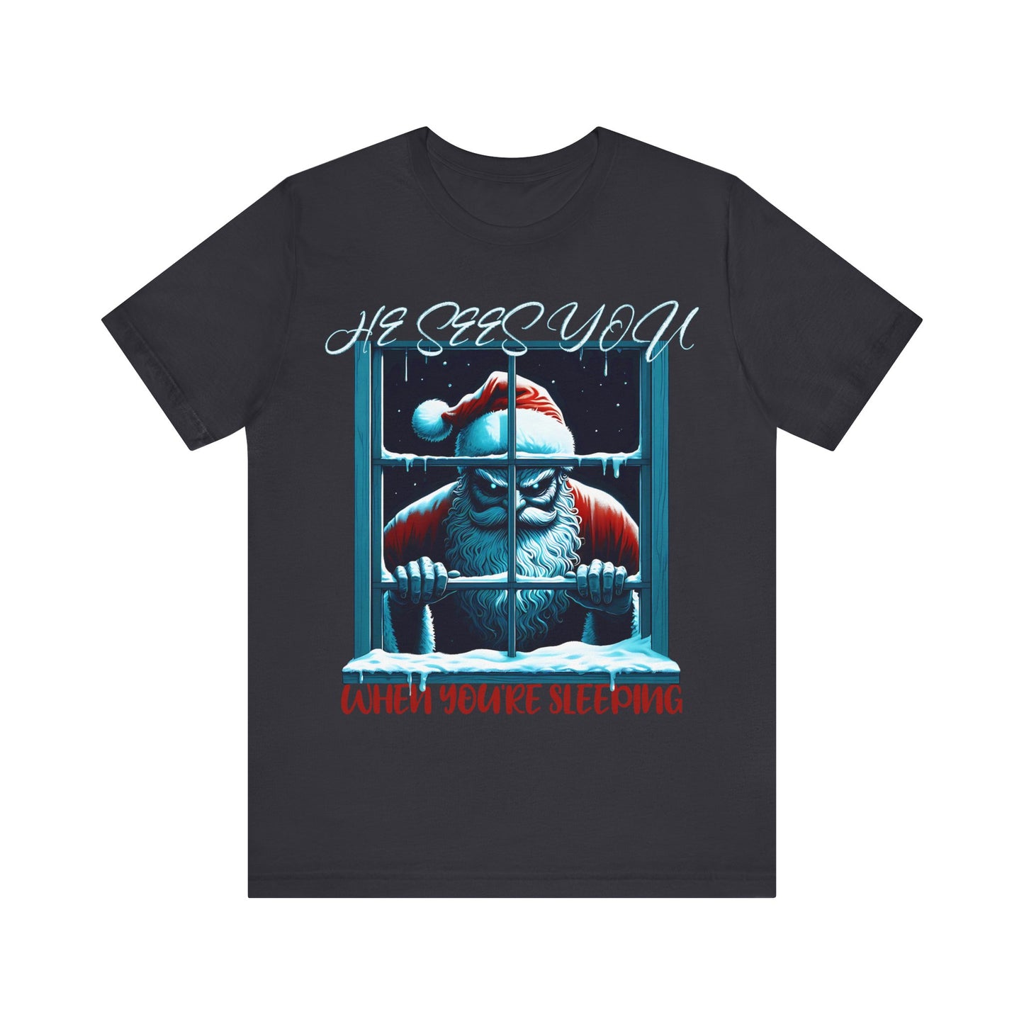 Santa Peeping Short Sleeve- Tee