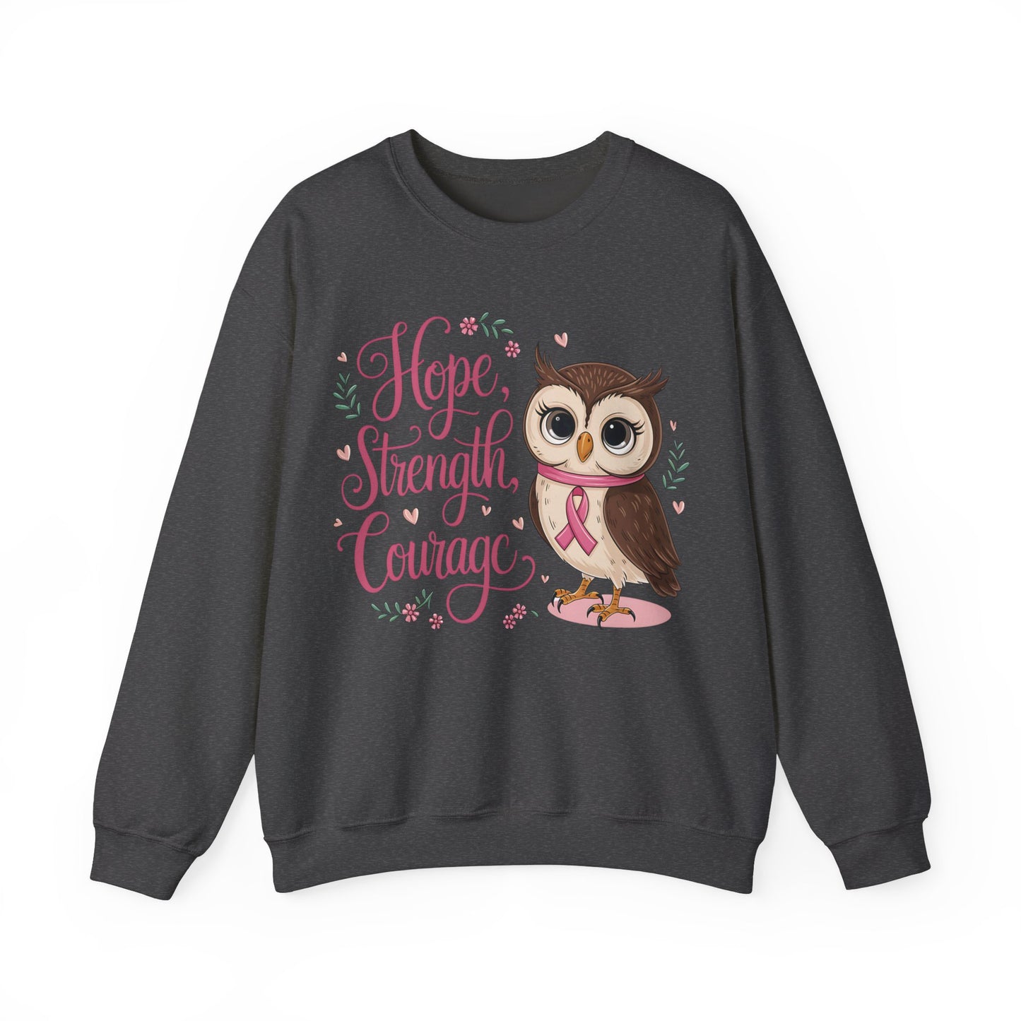 Breast Cancer Awareness Sweatshirt - Hope Strength Courage