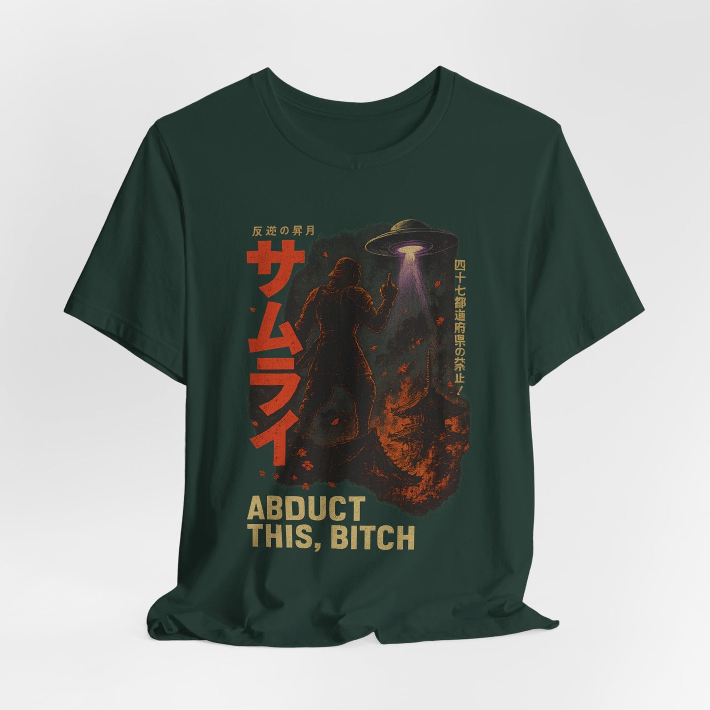 - 'Abduct This, Bitch' UFO Design-Tee