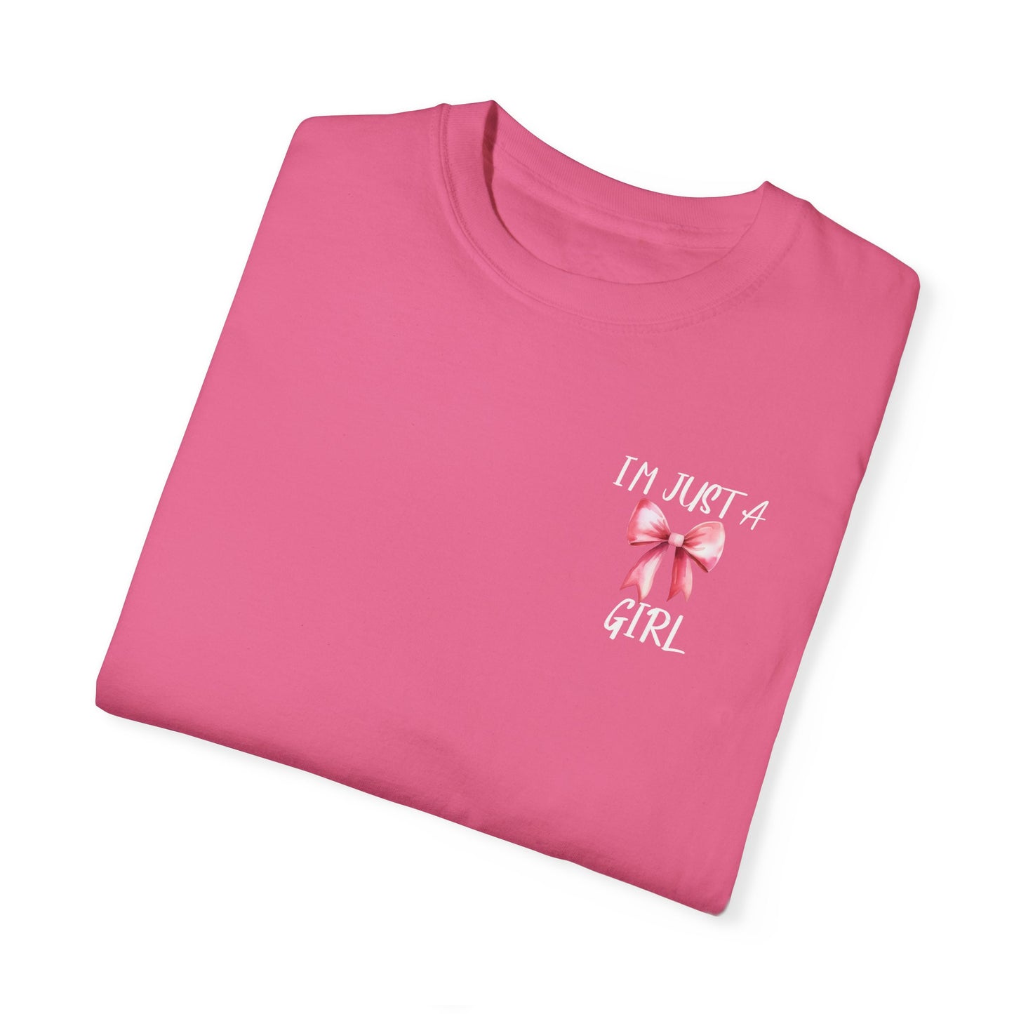 Pink Bow- Comfort Colors T-shirt