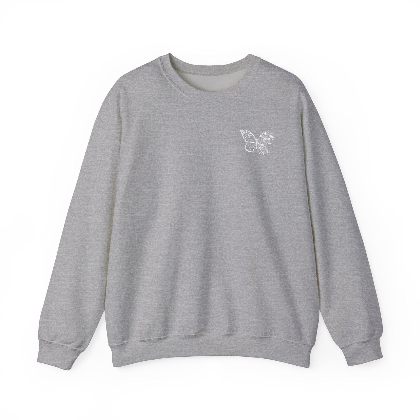 Be strong and courageous sweatshirt, faith sweatshirt, religious sweatshirt, butterfly sweatshirt, motivational shirt, gift for her,
