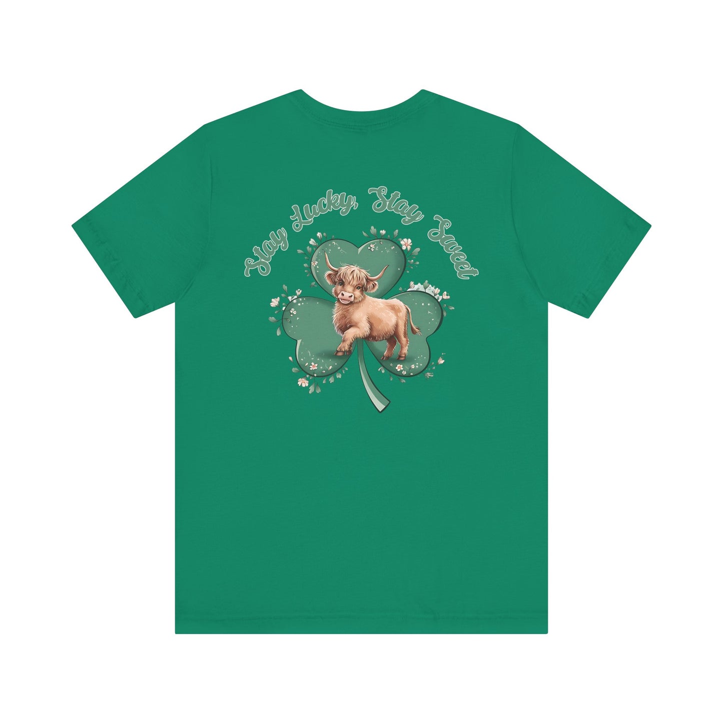 St Patrick's Day Highland Cow Tee, Stay Lucky Stay Sweet Shirt, st pattys day shirt, Green Lucky Charm, Shamrock Tee, Irish shirt,