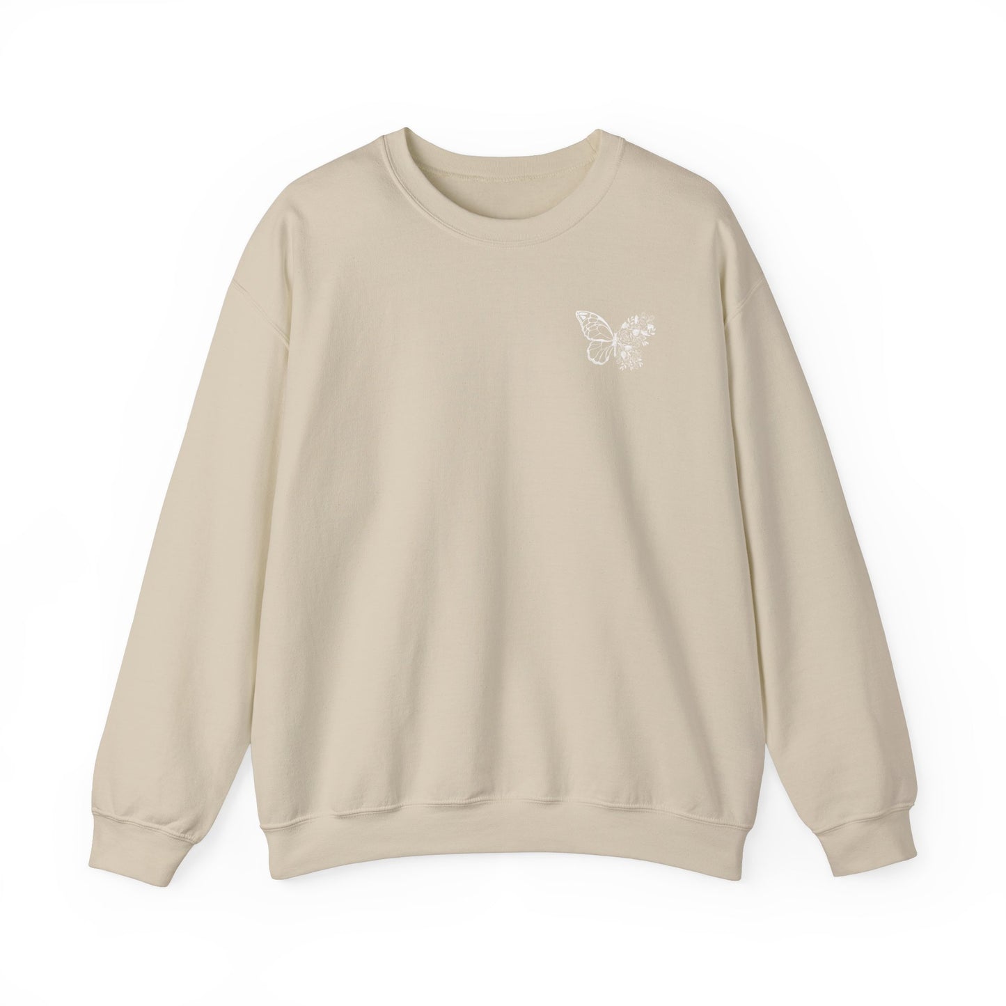 Be strong and courageous sweatshirt, faith sweatshirt, religious sweatshirt, butterfly sweatshirt, motivational shirt, gift for her,