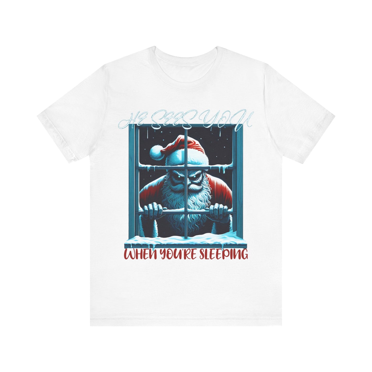 Santa Peeping Short Sleeve- Tee